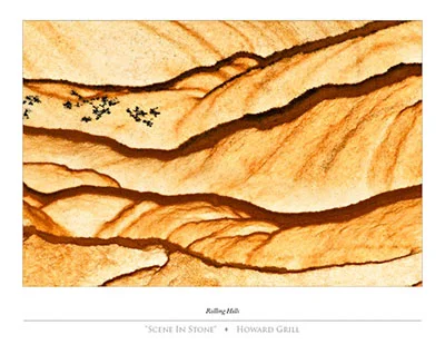 Abstract photograph of a piece of rock that looks like rolling hills
