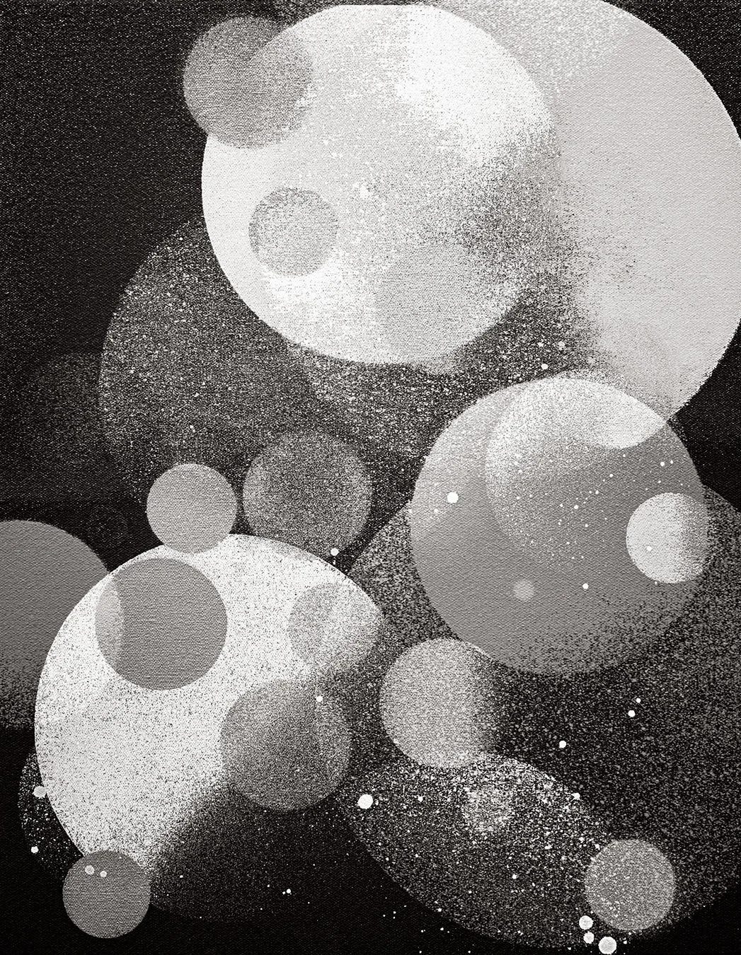 An abstract image of multiple spheres