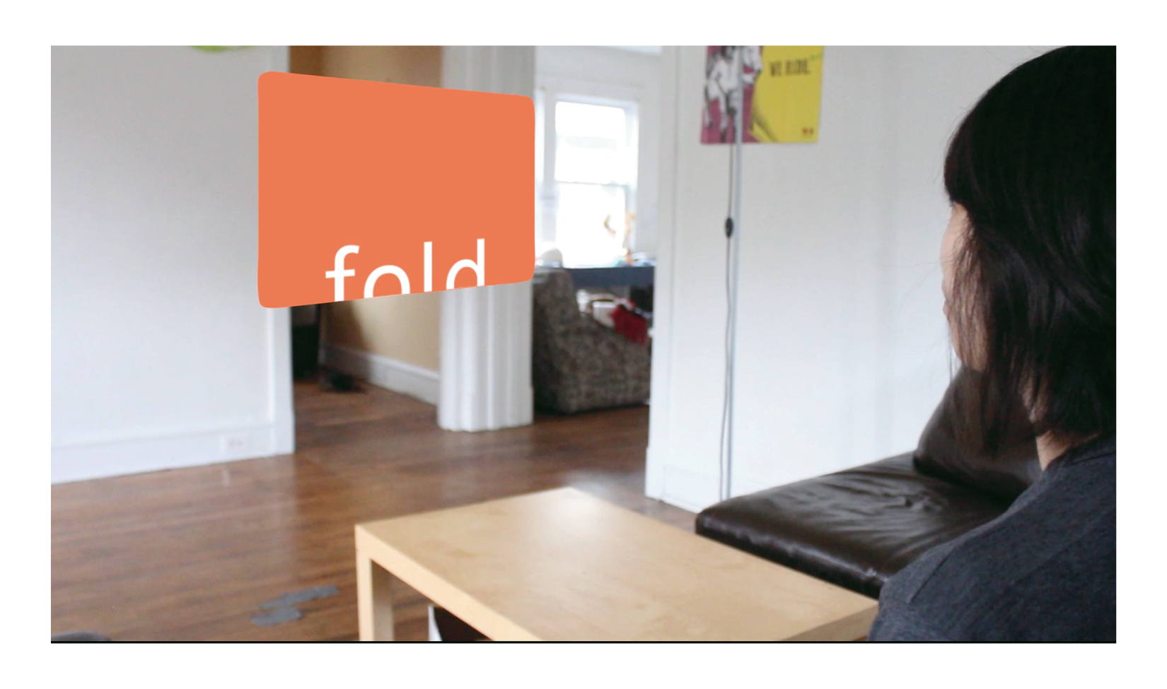 When she gets home she accesses the Fold database.