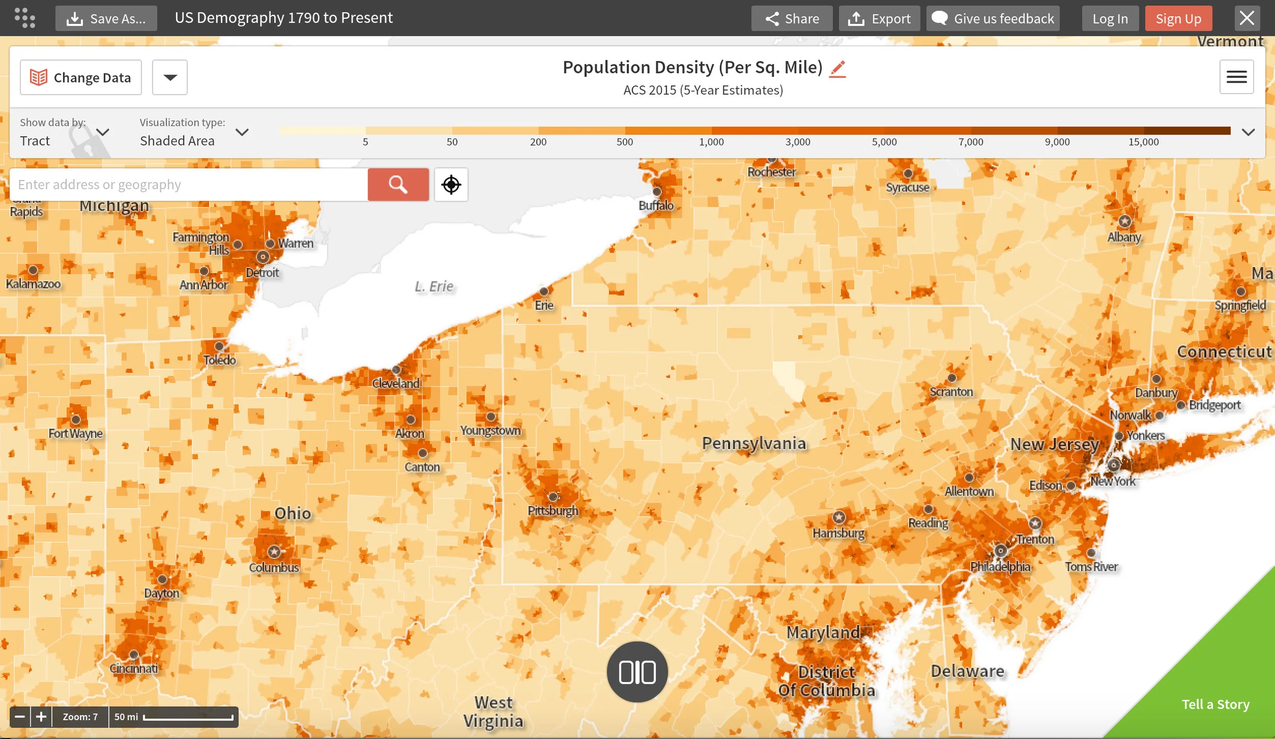 I used Social Explorer to collect data.. 