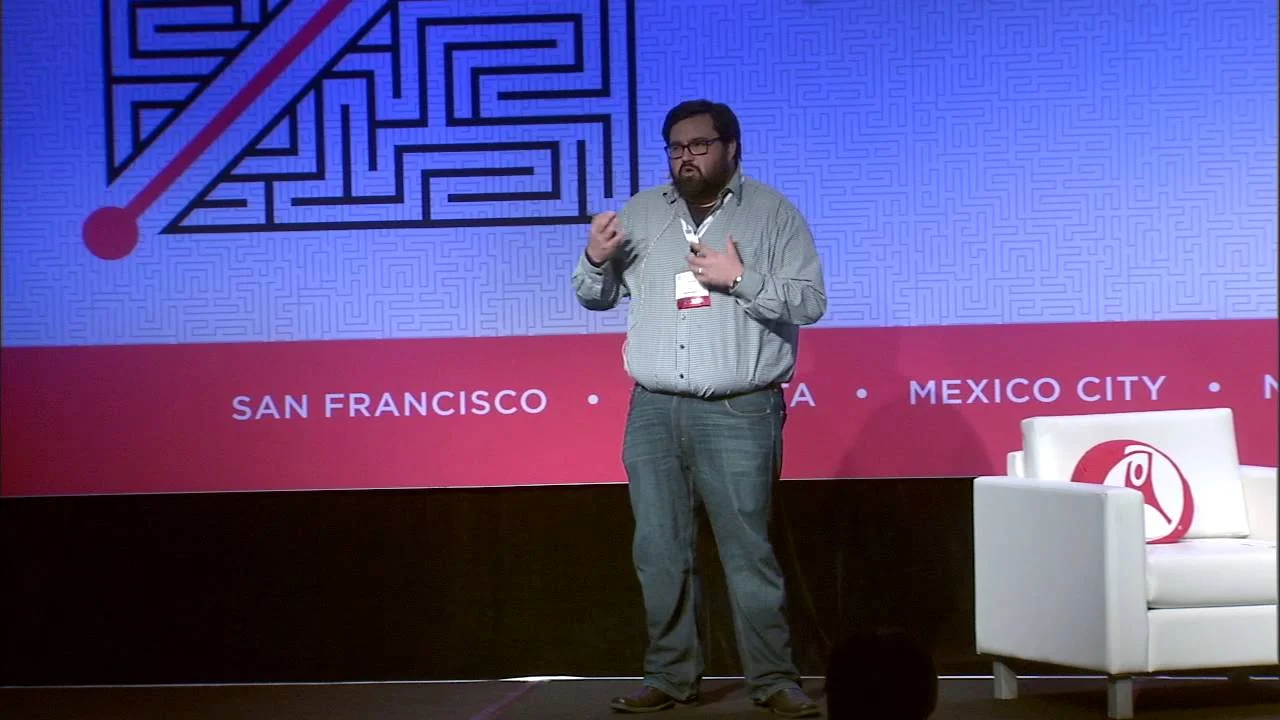 Me, presenting on the inherent advantages of a Hybrid Cloud infrastructure at Rackspace Solve in NYC. 