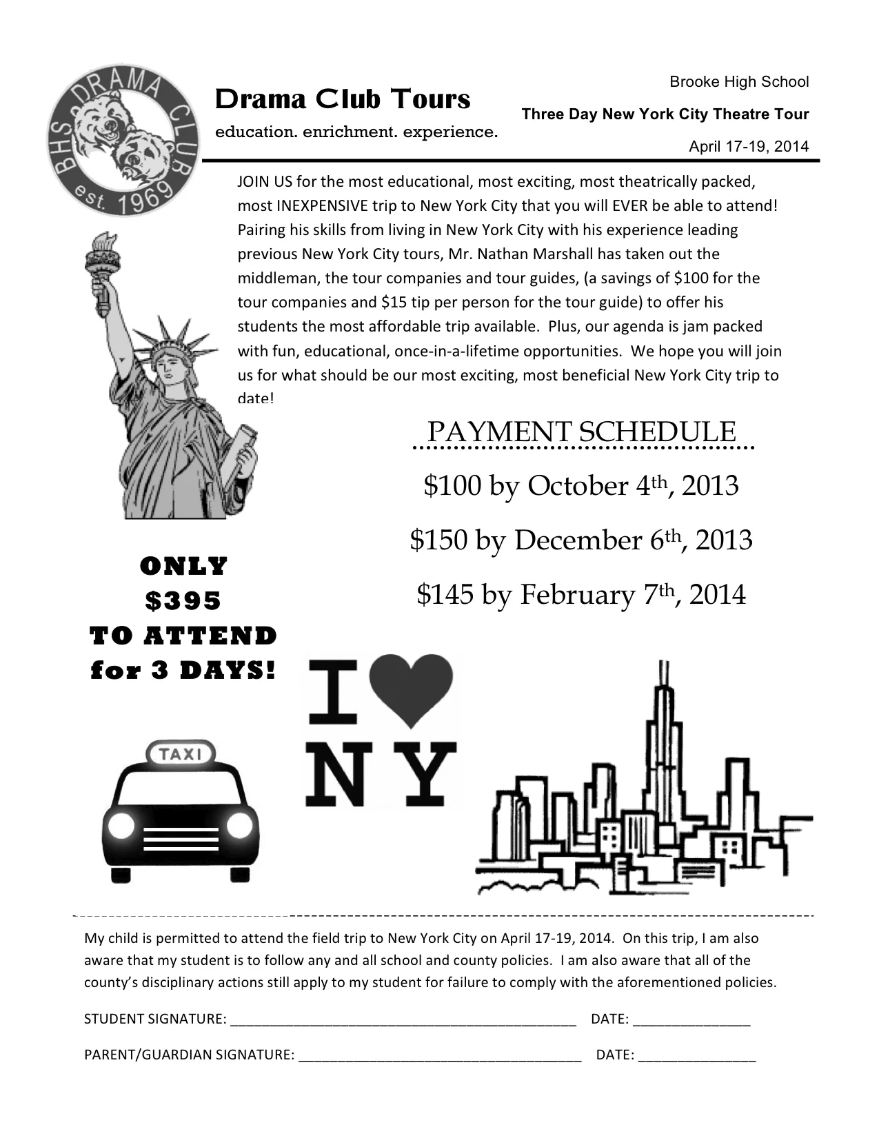 SOME OF THE PERMISSION SLIPS I CREATED