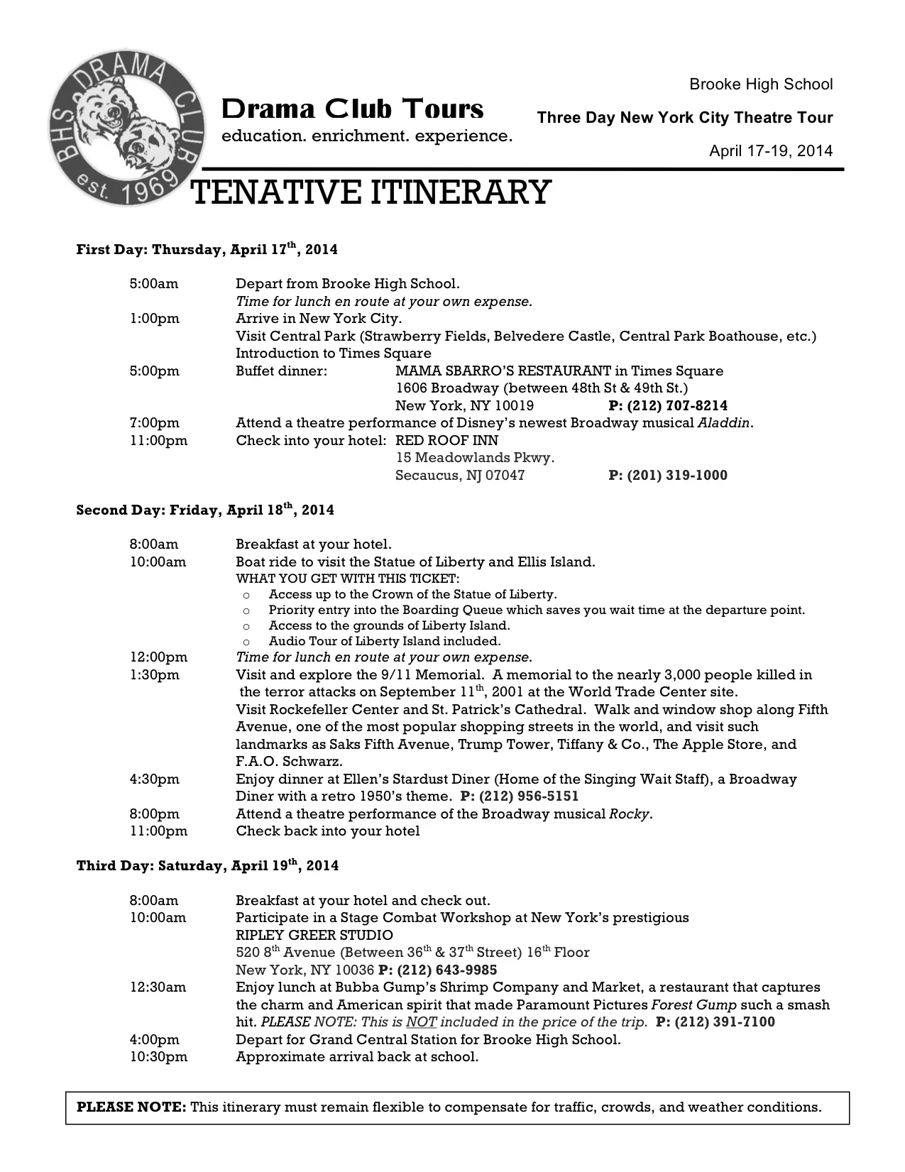 ONE OF THE NEW YORK CITY TRIPS I COMPLETELY ORGANIZED 