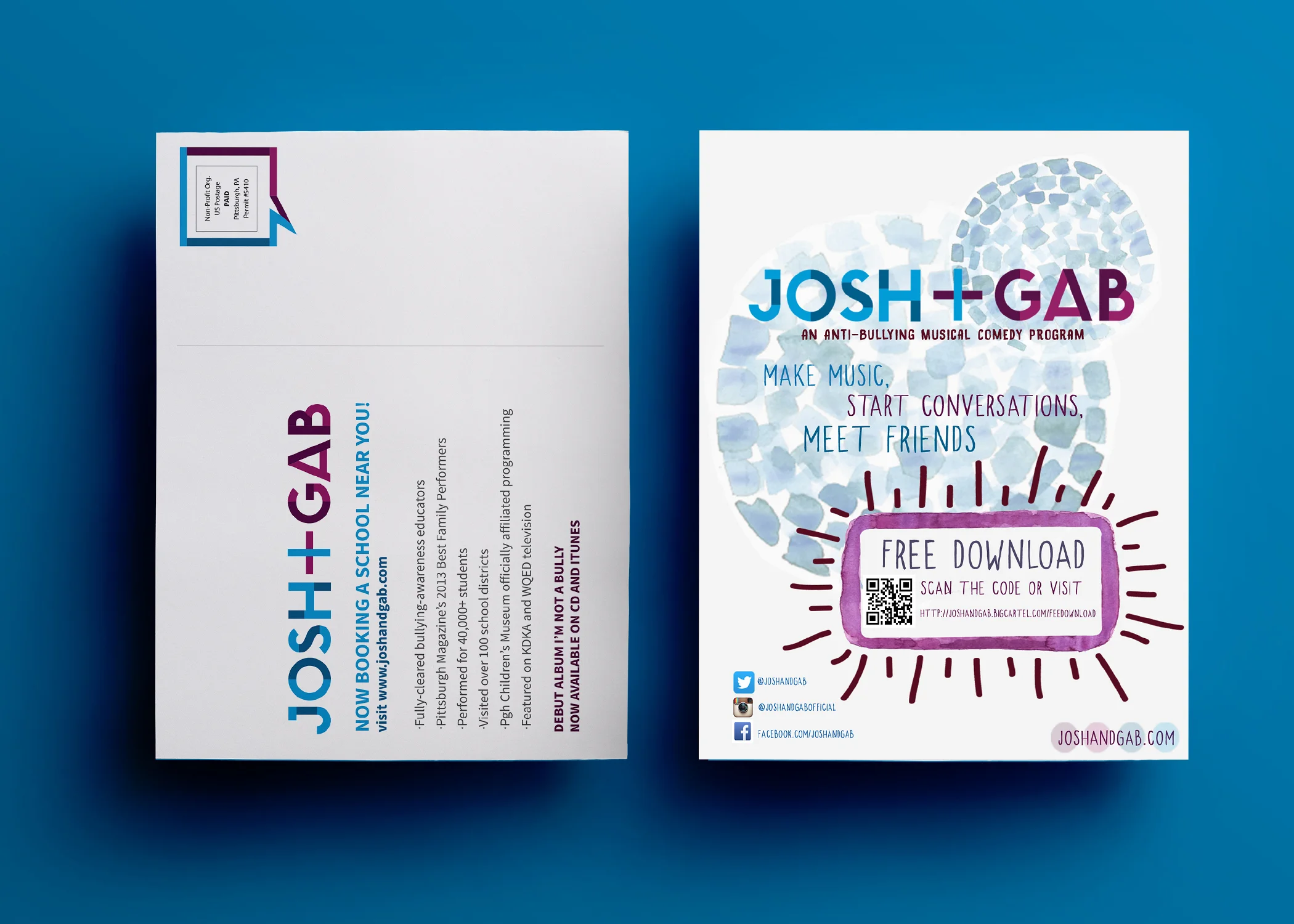 JOSH + GAB PROMOTIONAL POSTCARD
