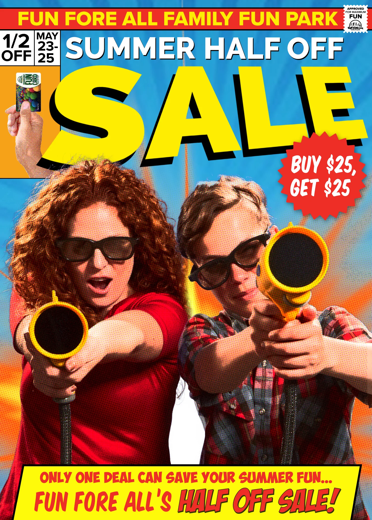 SUMMER HALF-OFF SALE <br> FLYER 2017 (FRONT)