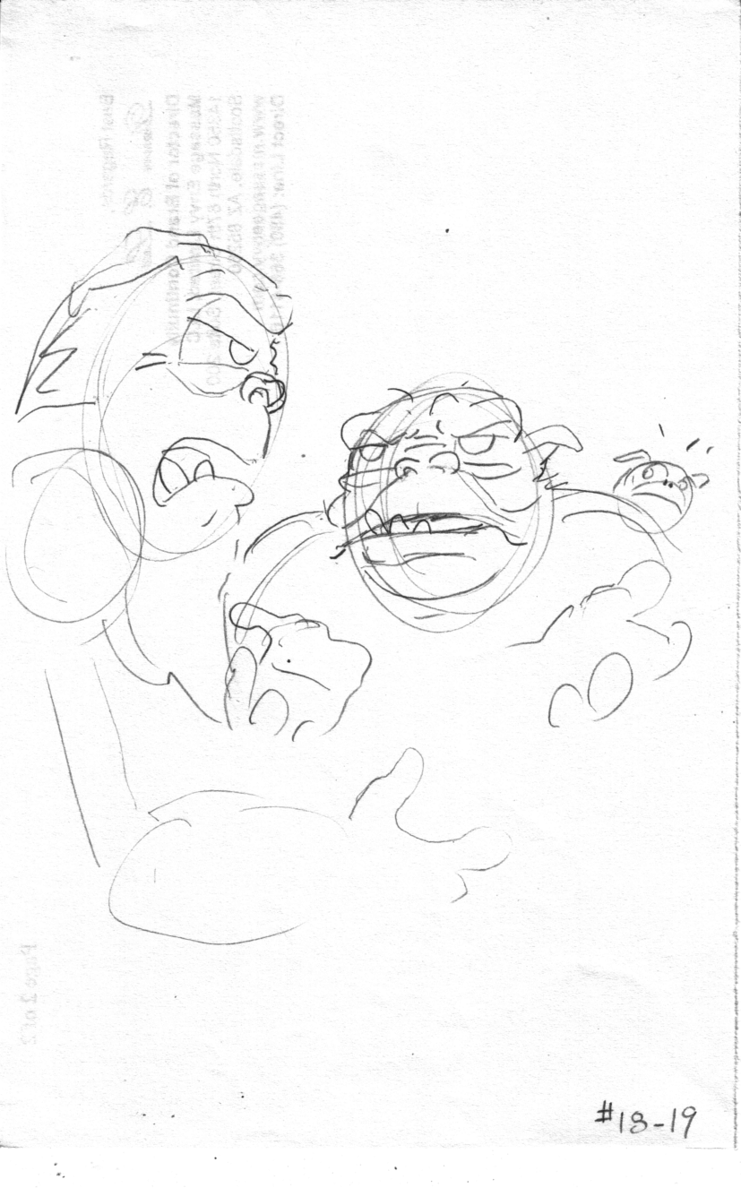 SAM THE SQUONK SAVES <br> THE PARK SKETCH