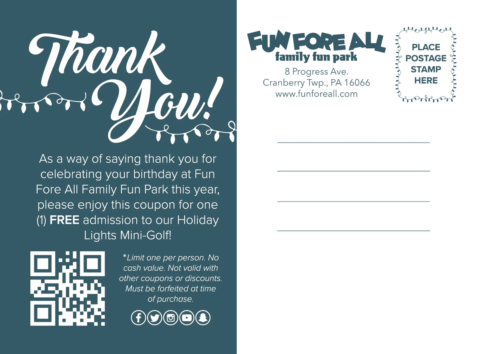 HOLIDAY LIGHTS POSTCARD - BACK (2017)