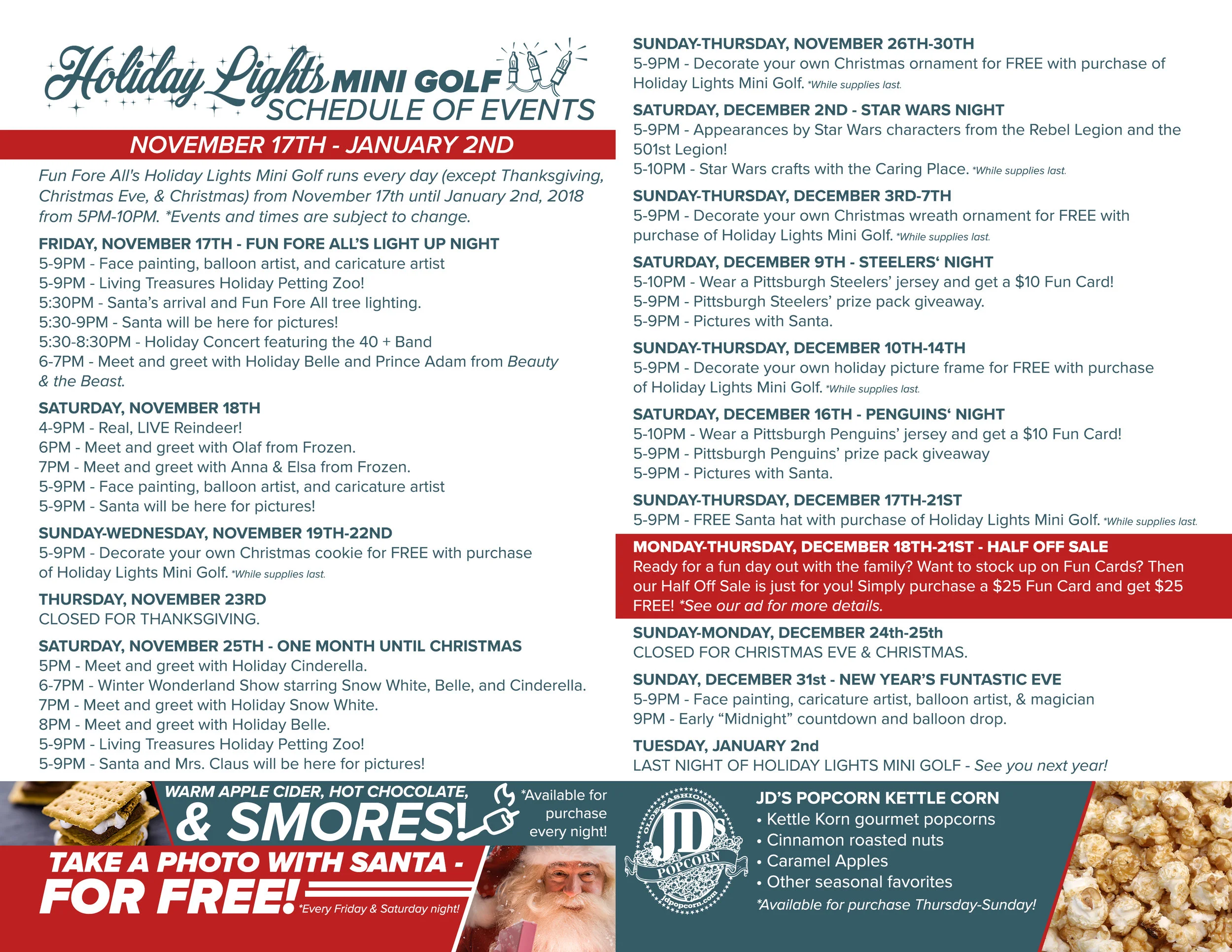 HOLIDAY LIGHTS SCHEDULE - BACK (2017)