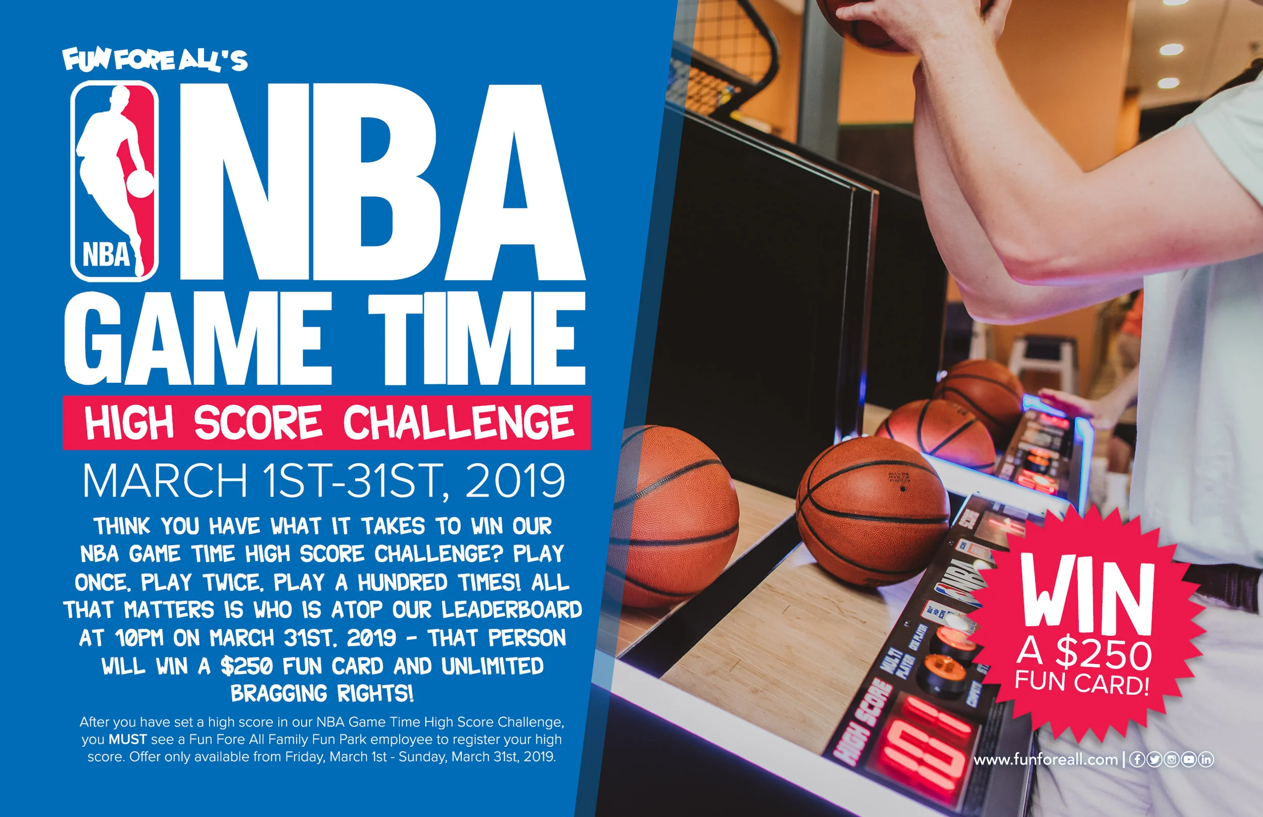 NBA GAME TIME PROMOTIONAL FLYER (2019)