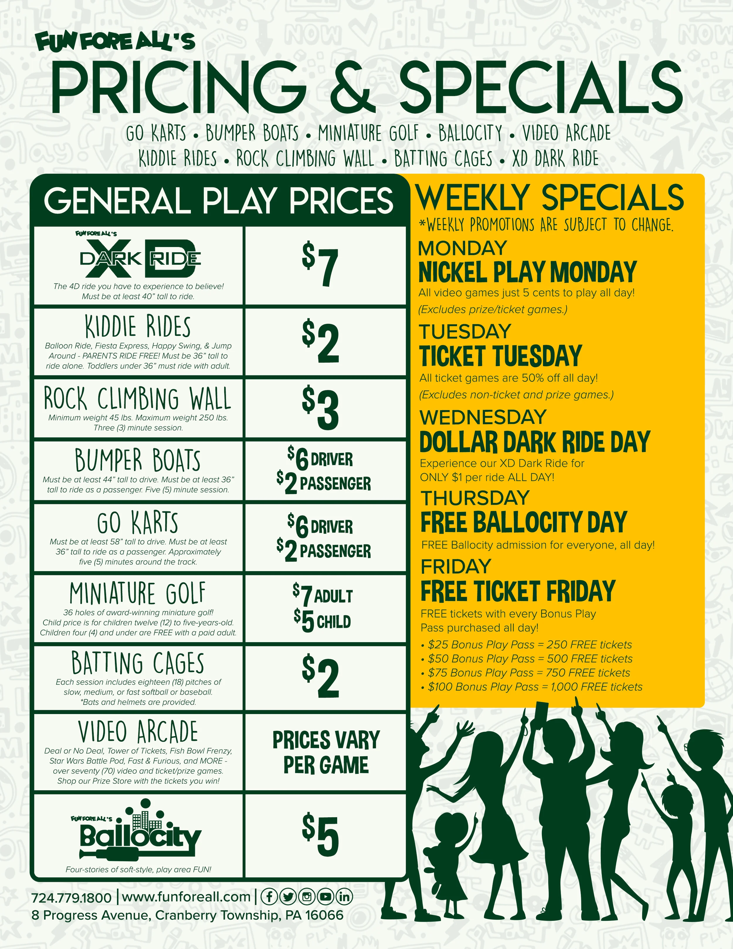 GENERAL PRICING FLYER (BACK)