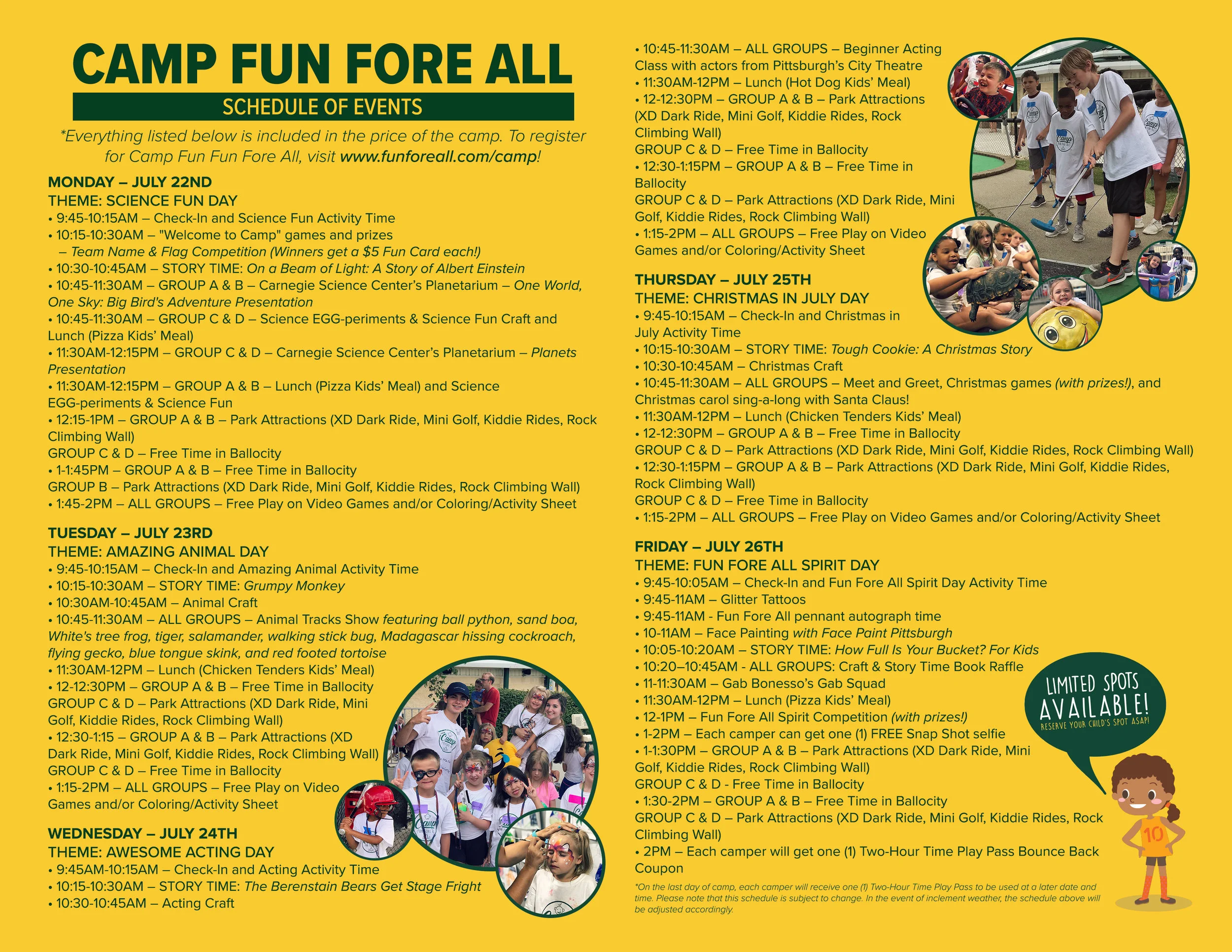 CAMP FUN FORE ALL FLYER (INSIDE) 2019