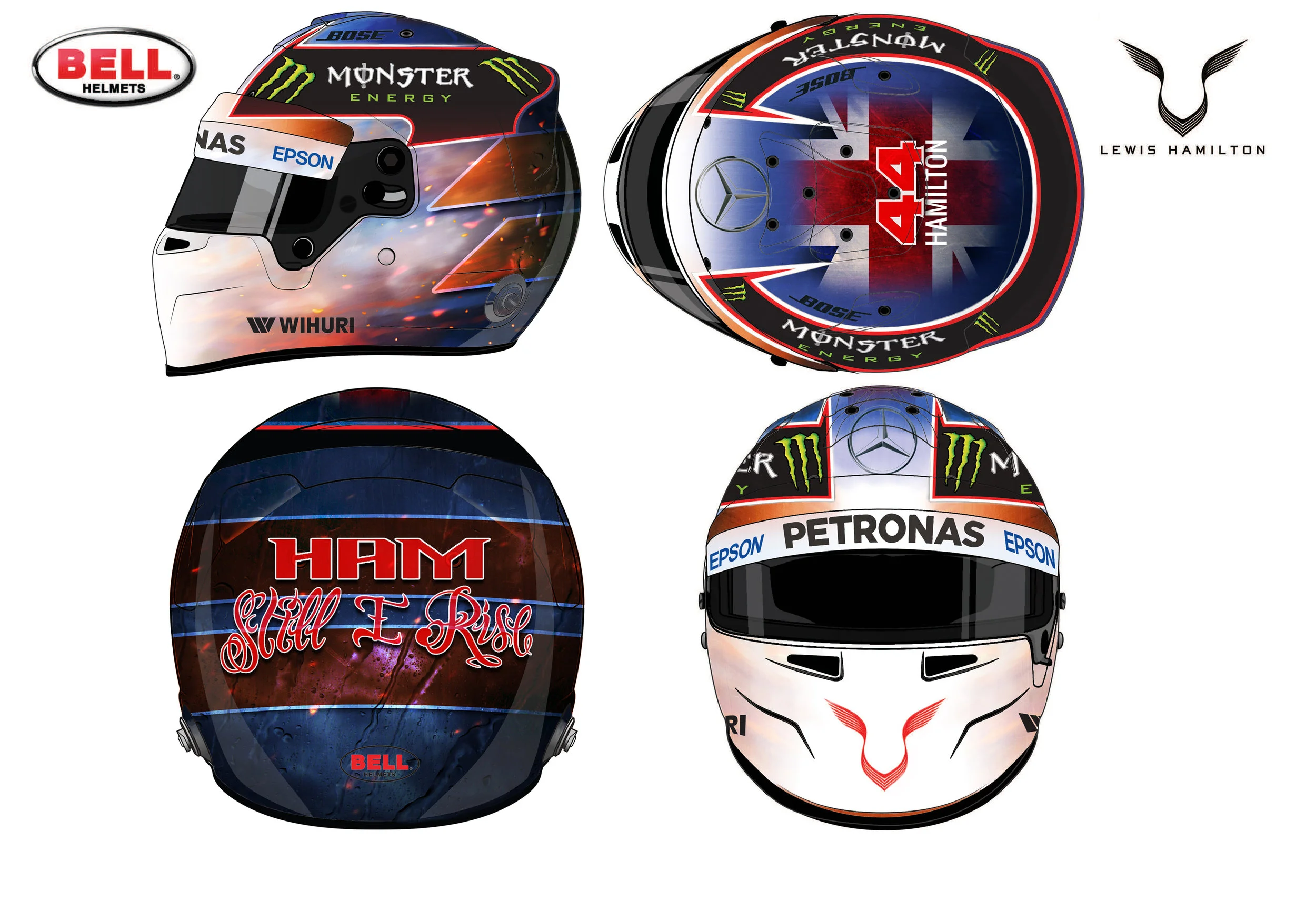 Lewis Hamilton Helmet Design Competition — Matt Ruocco Illustrator