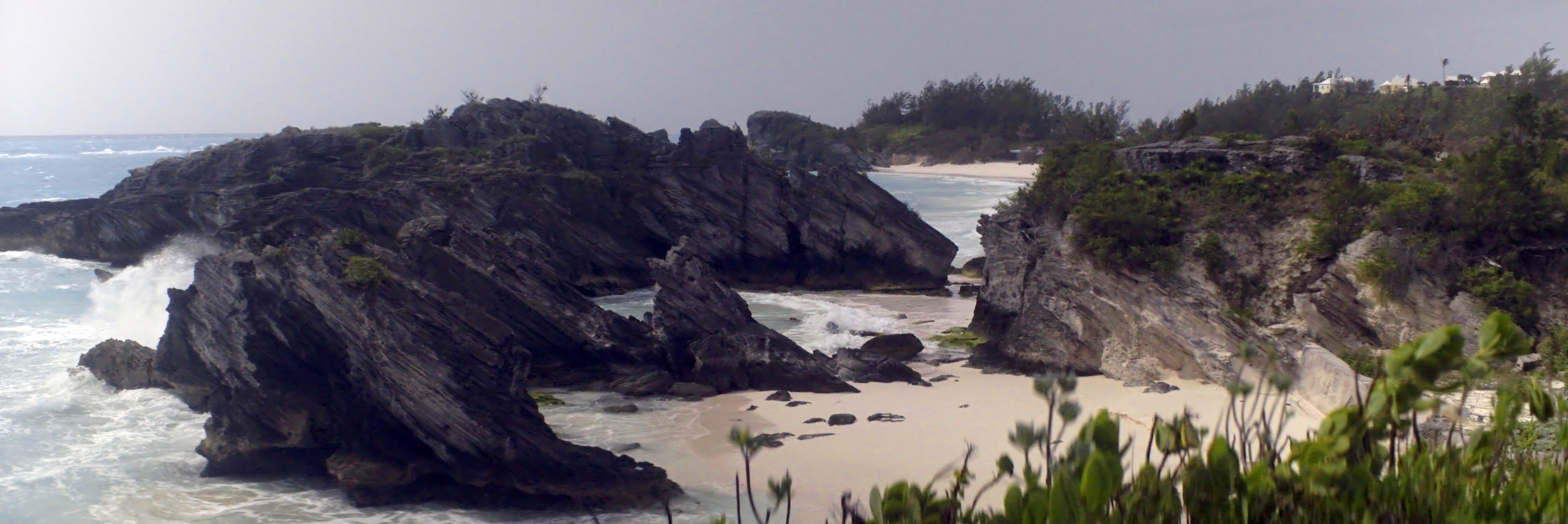Horseshoe Bay Beach - Warwick Parish, Bermuda. Looks like the cinematography from an old movie. | Lomo 50mm square front anamorphic | Keith Nickoson