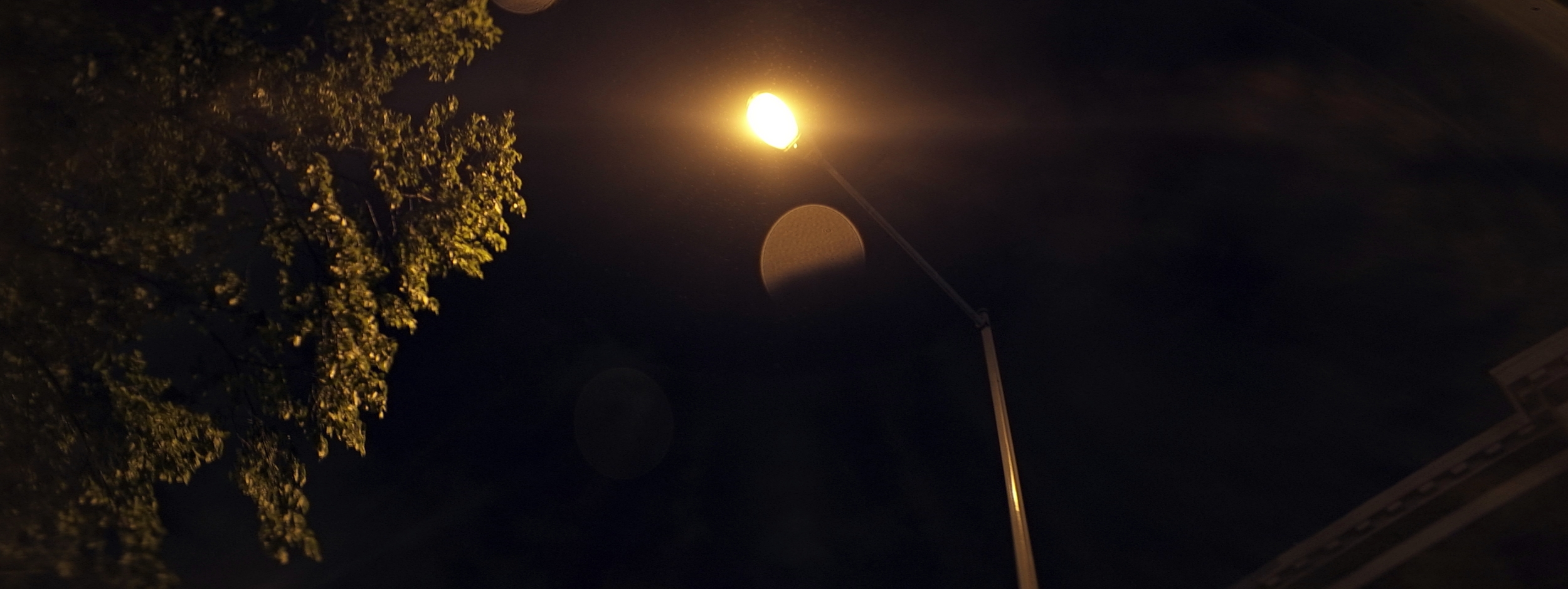 Elite 24.5mm anamorphic | Washington D.C. - Street lamp on axis giving a blooming type of horizontal flare. Wide open at T2.1. Photo by Keith Nickoson.