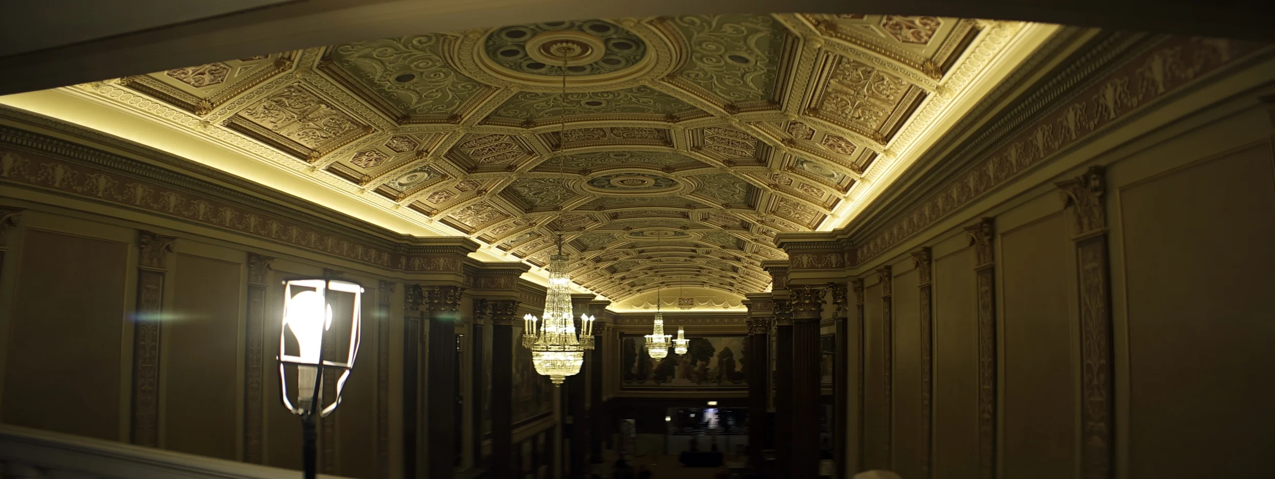 Elite 24.5mm anamorphic | Playhouse Square, Cleveland, OH - Wide open at a T2.1. A ghost light provides a slight tear across the frame here. Image edge-cropped and displayed at 2.66:1 aspect ratio. Photo by Keith Nickoson.