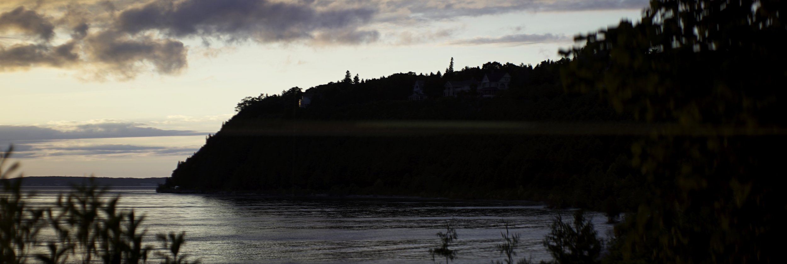 Lomo 100mm anamorphic lens | Another subtle flare can be seen through the center of the frame here at the east end of Mackinac Island, MI. The sun was just out of frame left. Photo by: Keith Nickoson