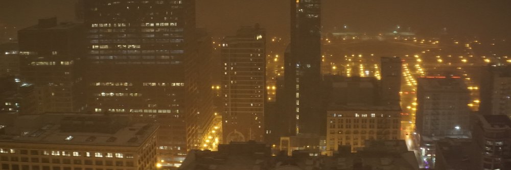 Snowy Chicago Skyline