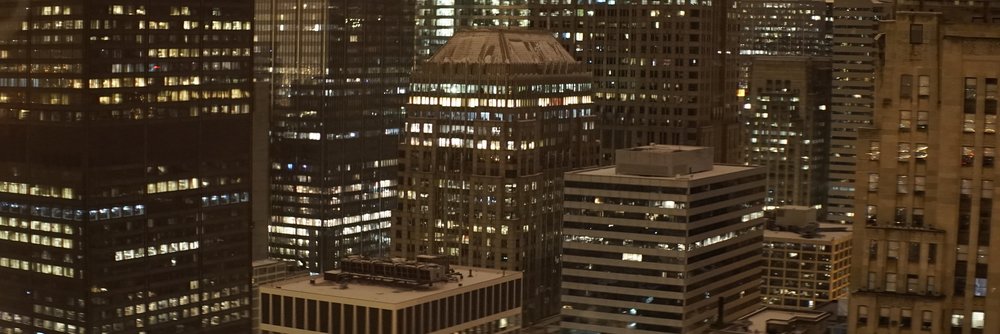 Chicago Buildings at Night