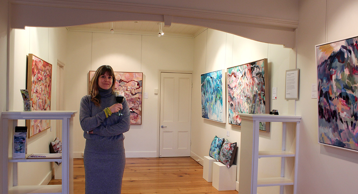Me and my work on opening night