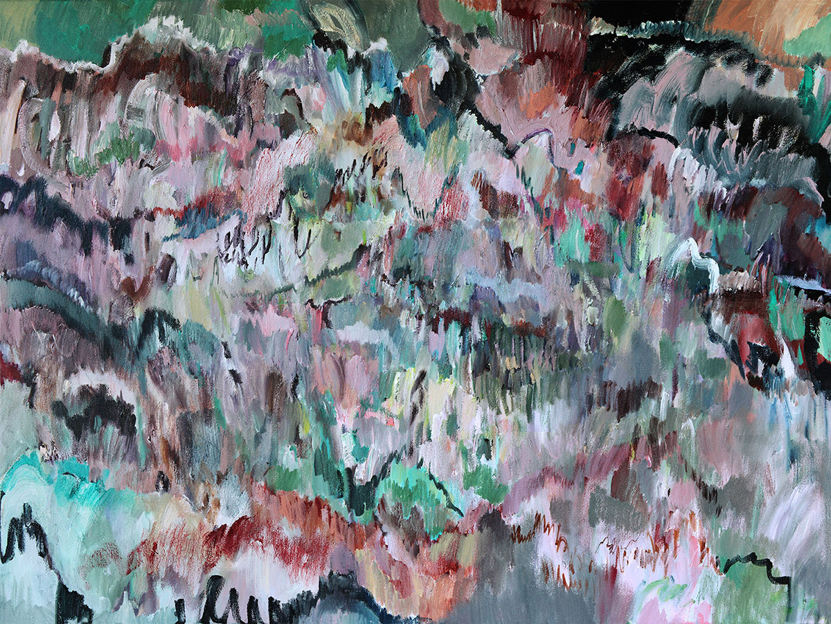 Internal Reflection 120cm x 90cm SOLD This painting is about looking inward and traversing the internal landscape that speaks to you.