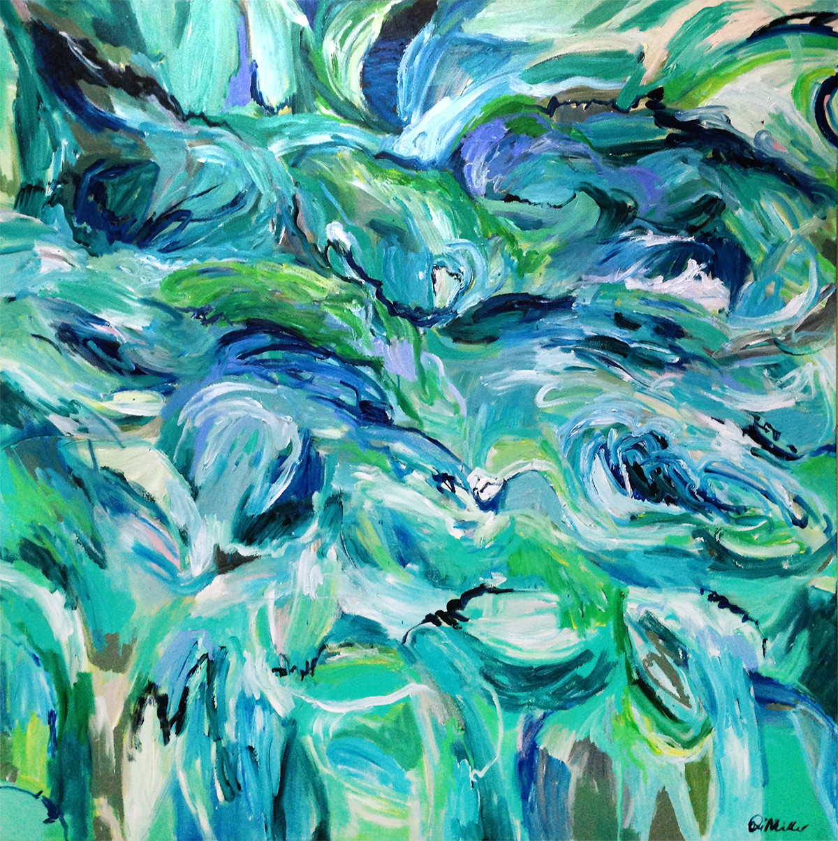 This one is titled 'Now the fear has gone'. I painted this piece a couple months in to opening the shop. It is symbolic of me letting go of the fear of not being good enough – an incredibly common fear that many of us suffer from in our lives.