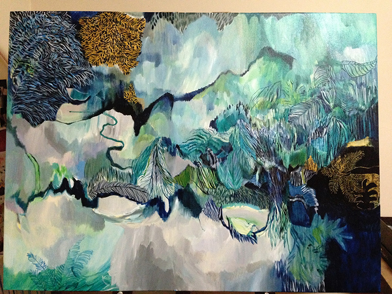 At this stage I flip the canvas upside down to get a new perspective... (this is something I do A LOT!)
