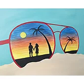 Sand and glasses