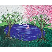 Spring by the pond
