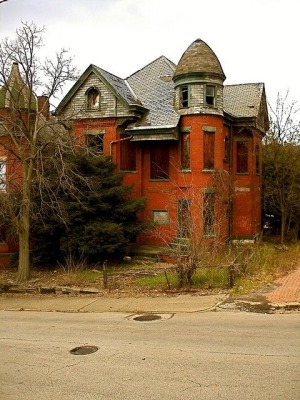 Located in Pennsylvania is one of the grander properties left behind as the town has gradually deteriorated.