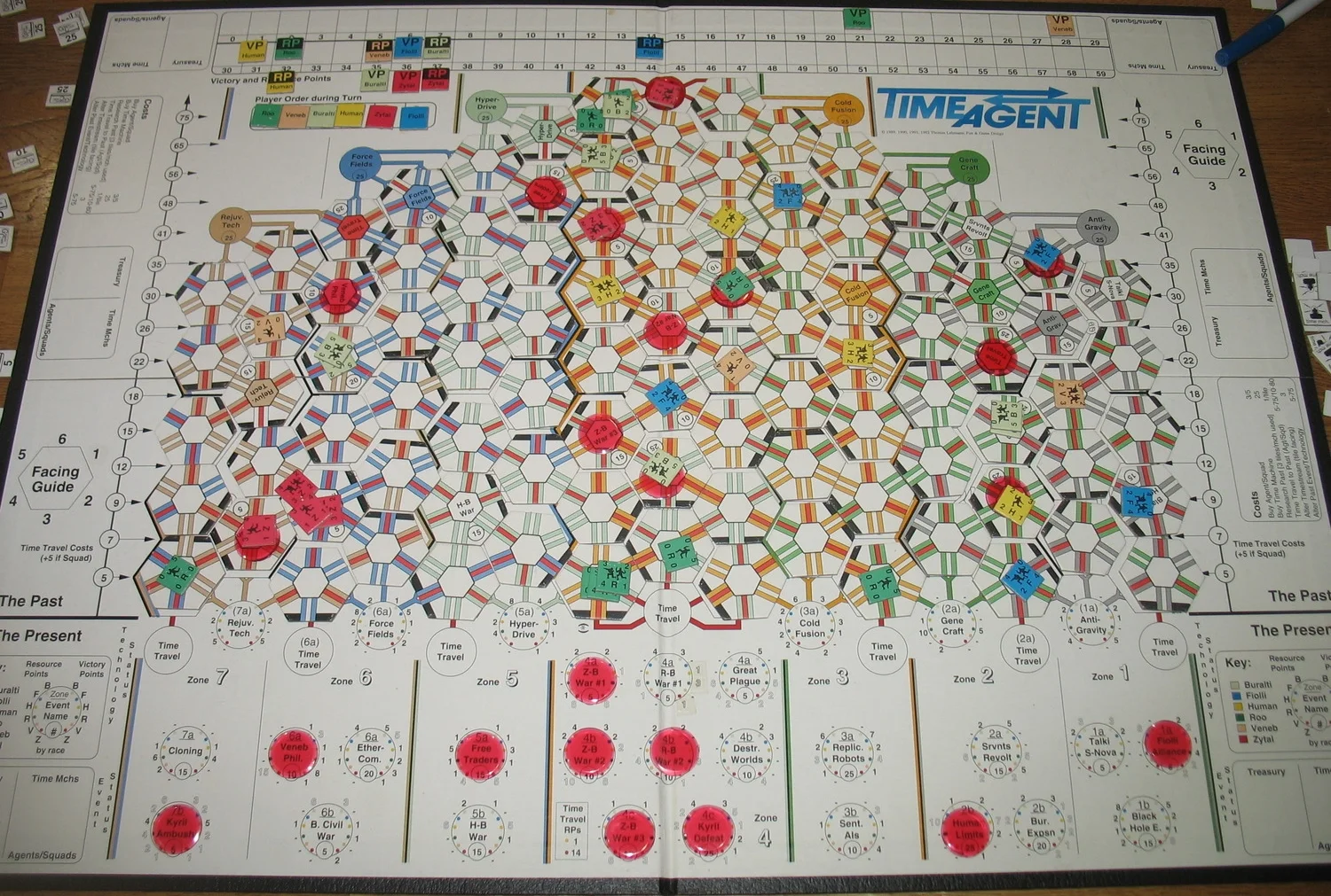 A wide, hex timeline isn't an original idea, but I'm definitely aiming for a much simpler interpretation than Time Agent . ( Ron Lacer )