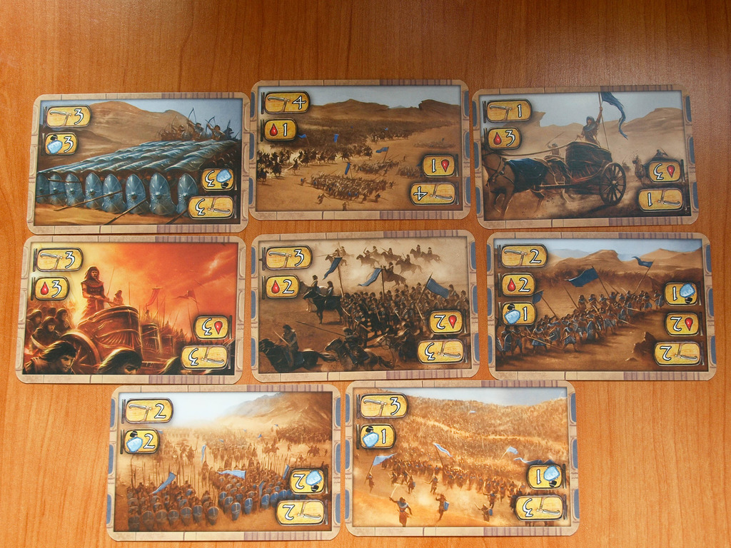 Kemet uses a small deck of Battle Cards to provide different options in combat, but in a few different ways. ( Balint Lengyel )