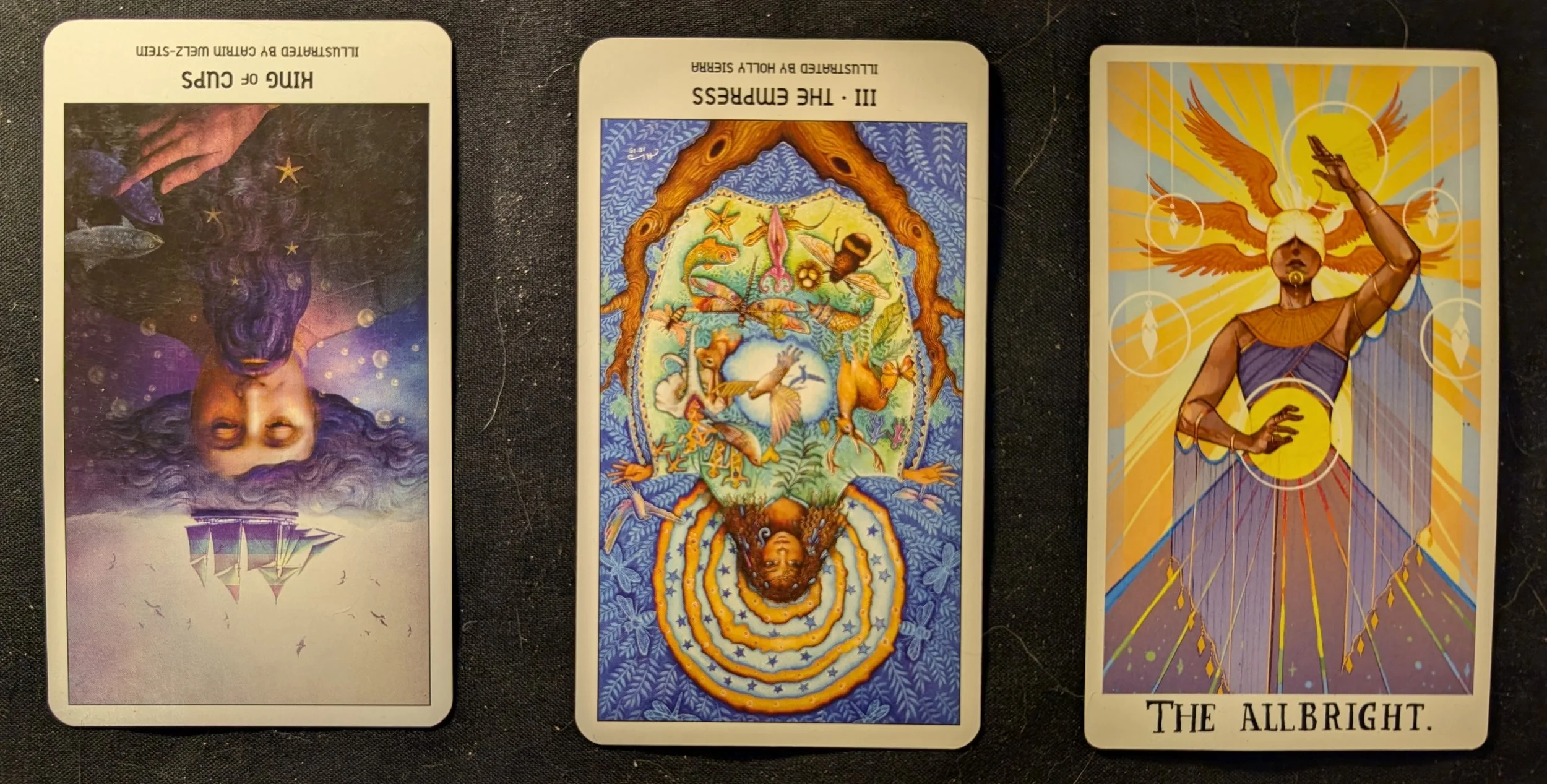 King of Cups, The Empress, The Allbright
