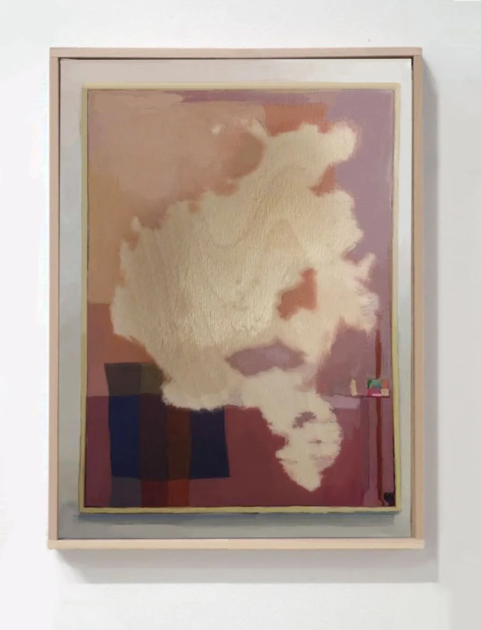 GLITCH QUILT #2 (ABRASION) oil on birch with artist frame 9 x 12 inches, 2014