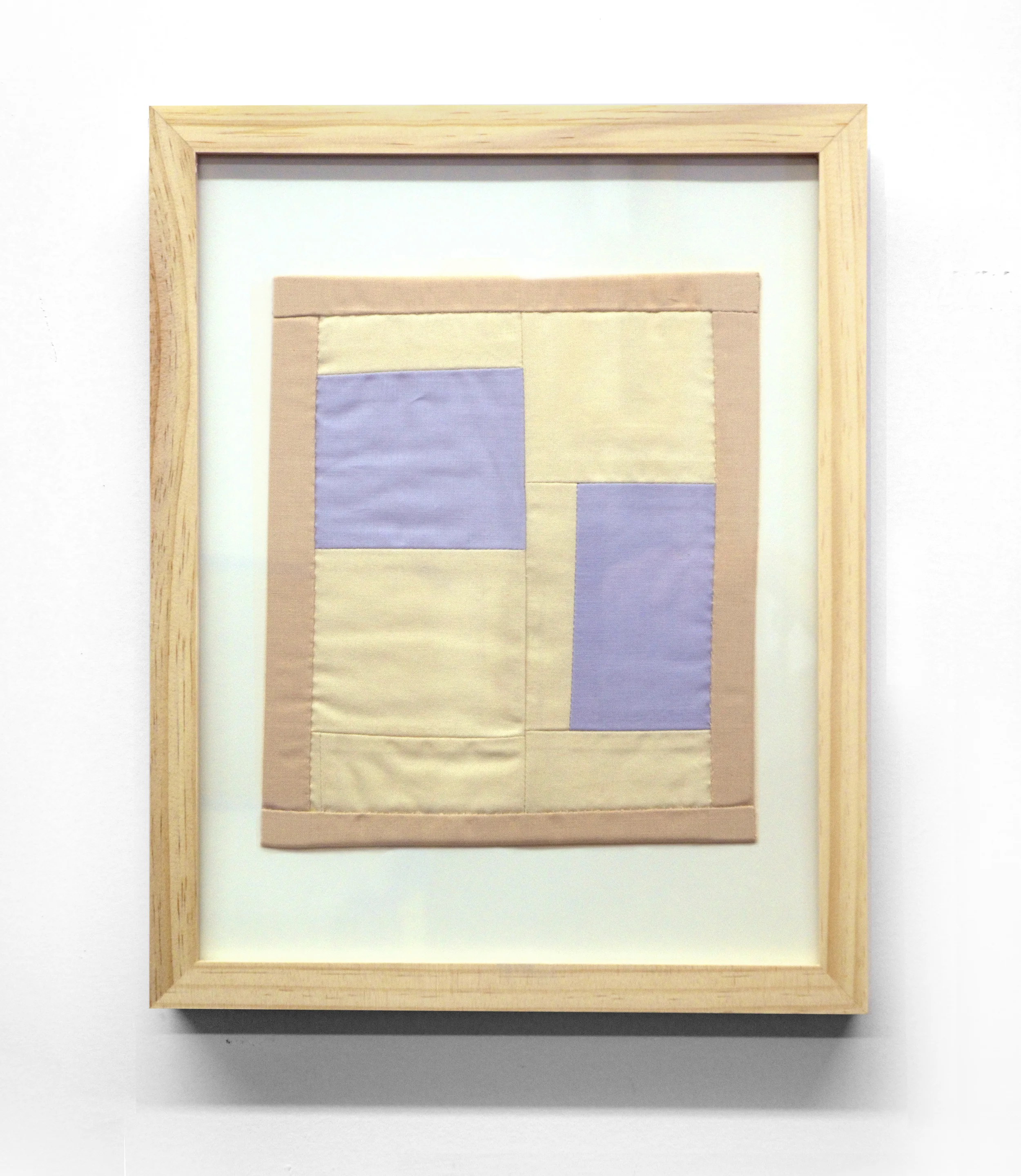 MINI (BLUE) cotton quilt and frame 11 x 14 inches, 2014