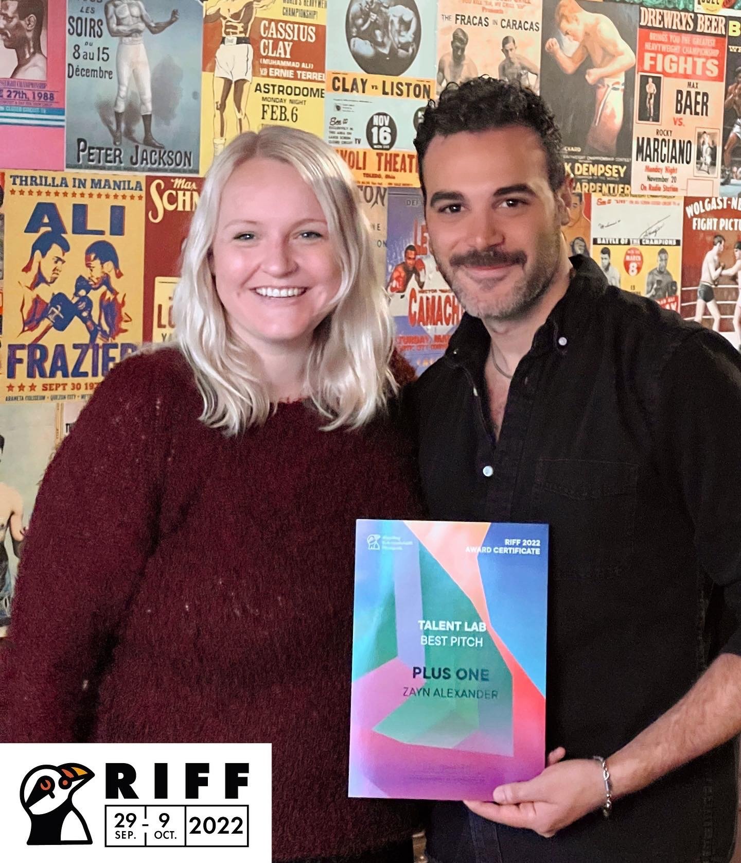 Alexander with RIFF Talent Lab ‘22 artistic director Eva Sigurdardottir