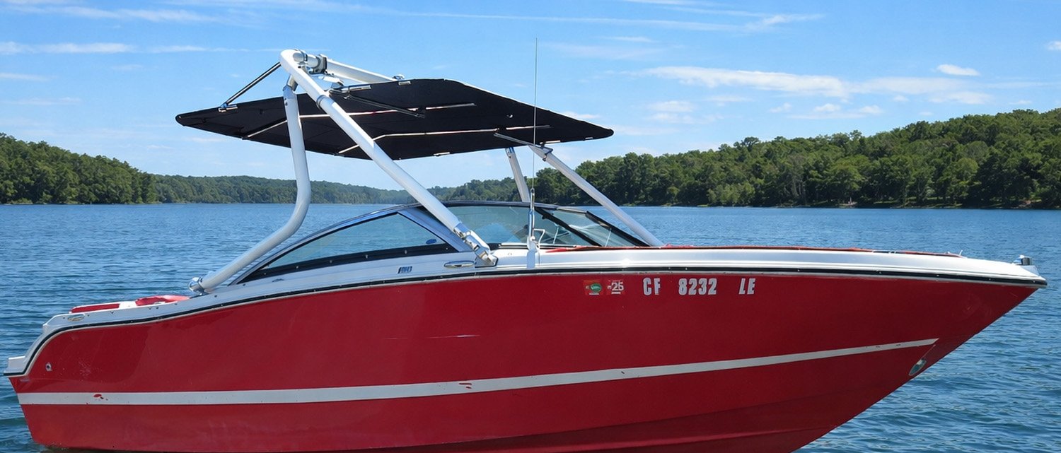 XL wakeboard tower bimini on the Pro Series tower.