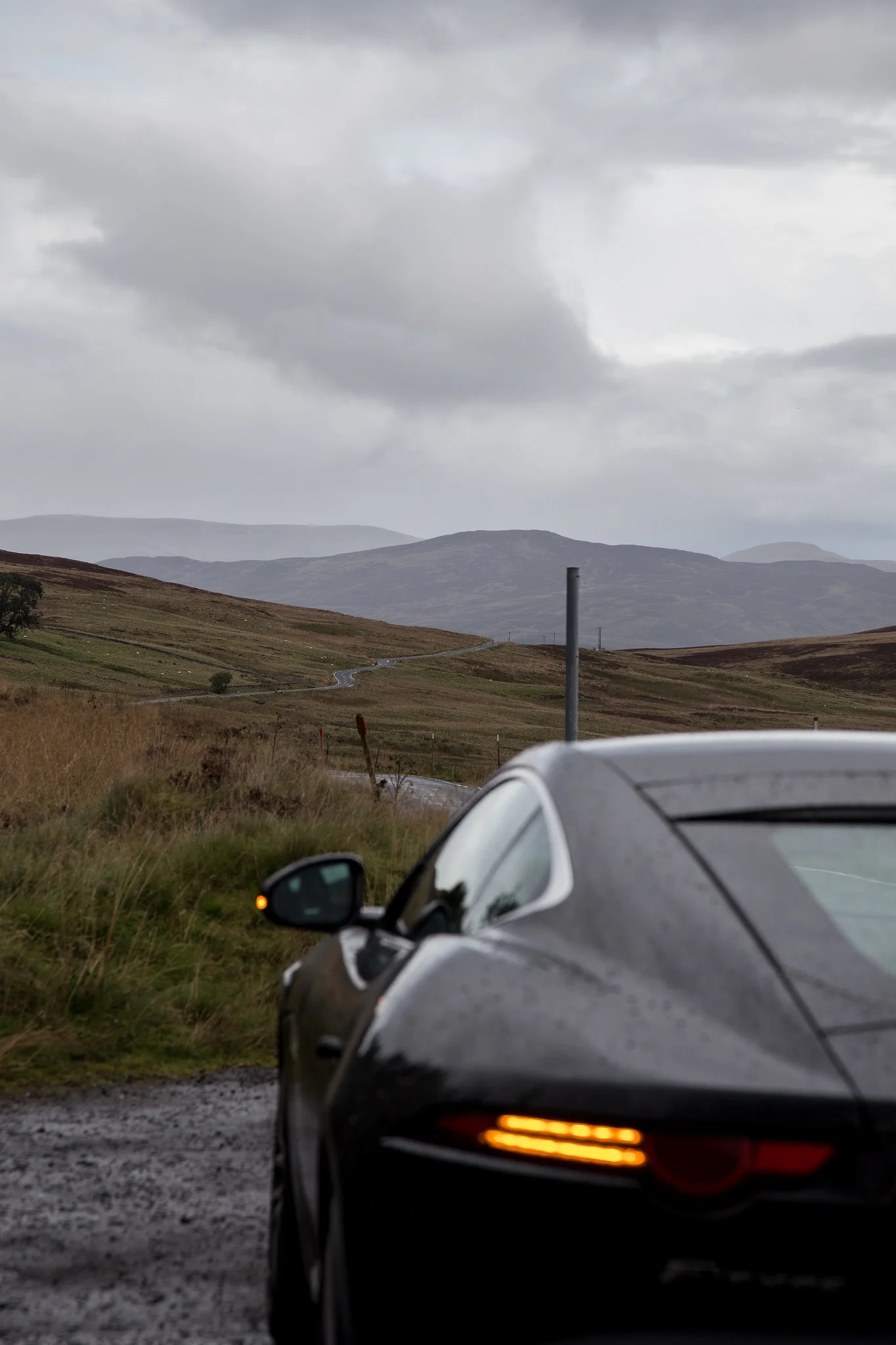 The undeniably sexy Jaguar F-Type. Equally as alluring was this road.