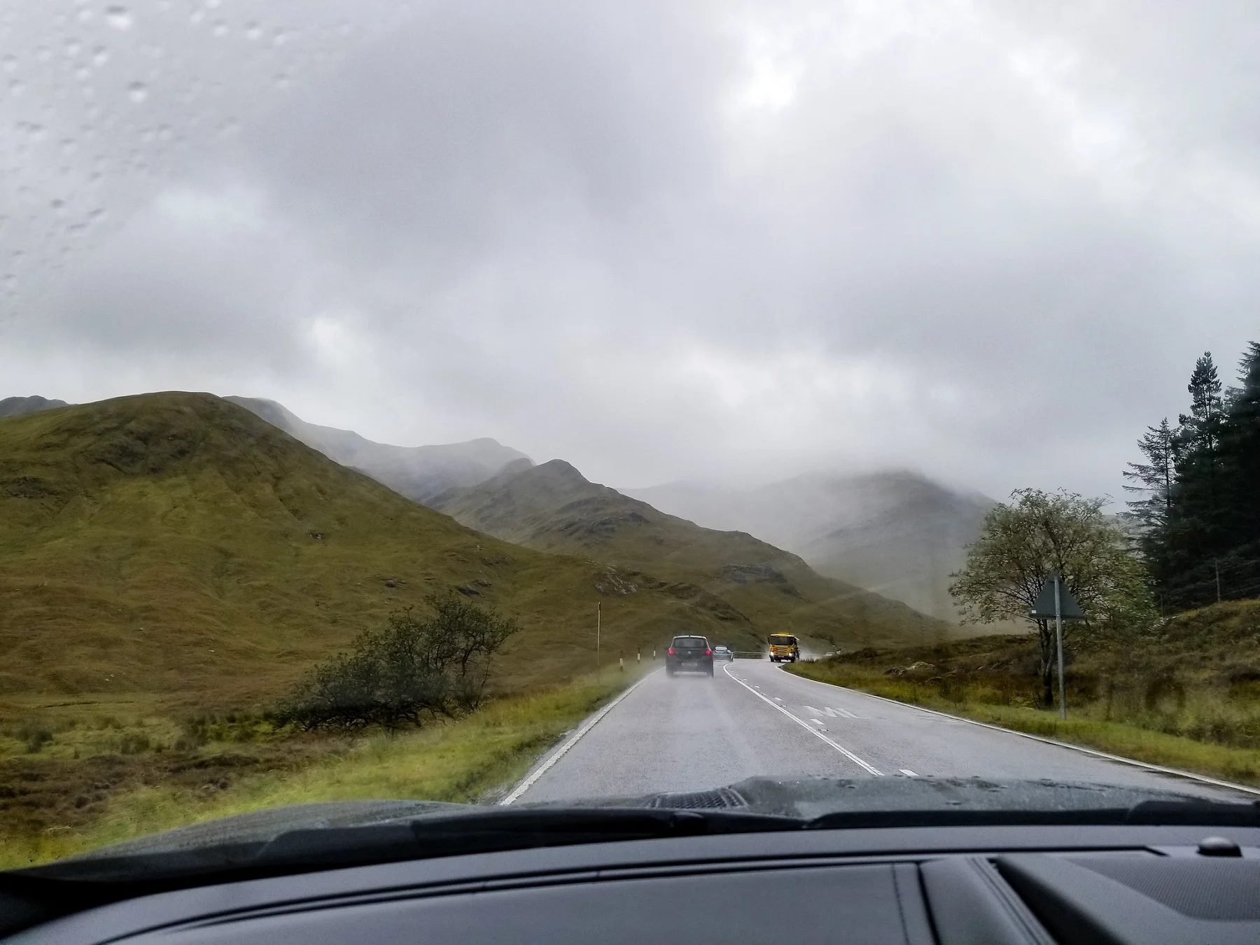 Rain soaked drive to Skye