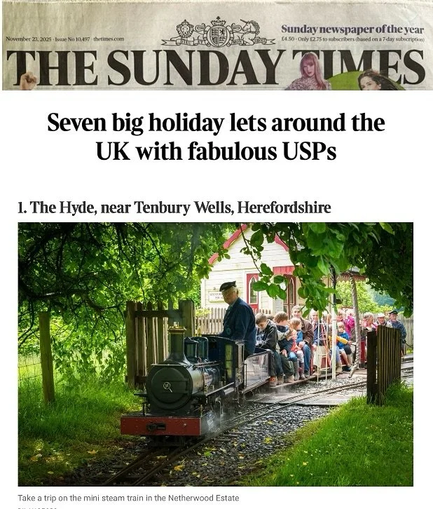 Honoured that The Hyde is included in this week&rsquo;s Sunday Times list of &lsquo;The most fabulous UK holiday lets for big parties&rsquo; - fun rentals for large groups that go beyond the ordinary. Thank you @janeknightjournalist for embracing the