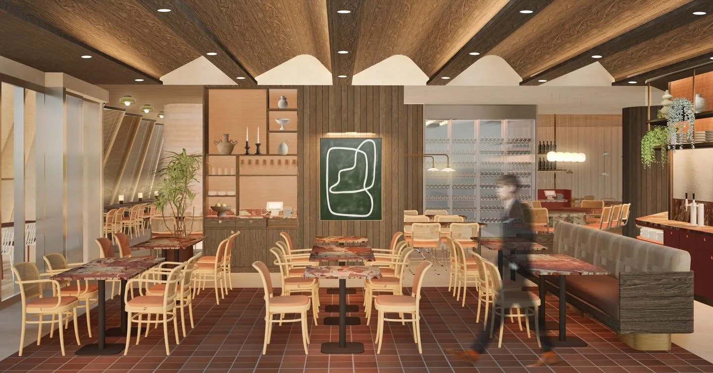 Restaurant Pres de L&rsquo;AS

Produced by Transit Creative Co. Ltd this casual French restaurant will open February 2026 as part of Harajuku Quest, a new building by OMA in Tokyo.
Our design creates a refined and welcoming environment for a relaxed 