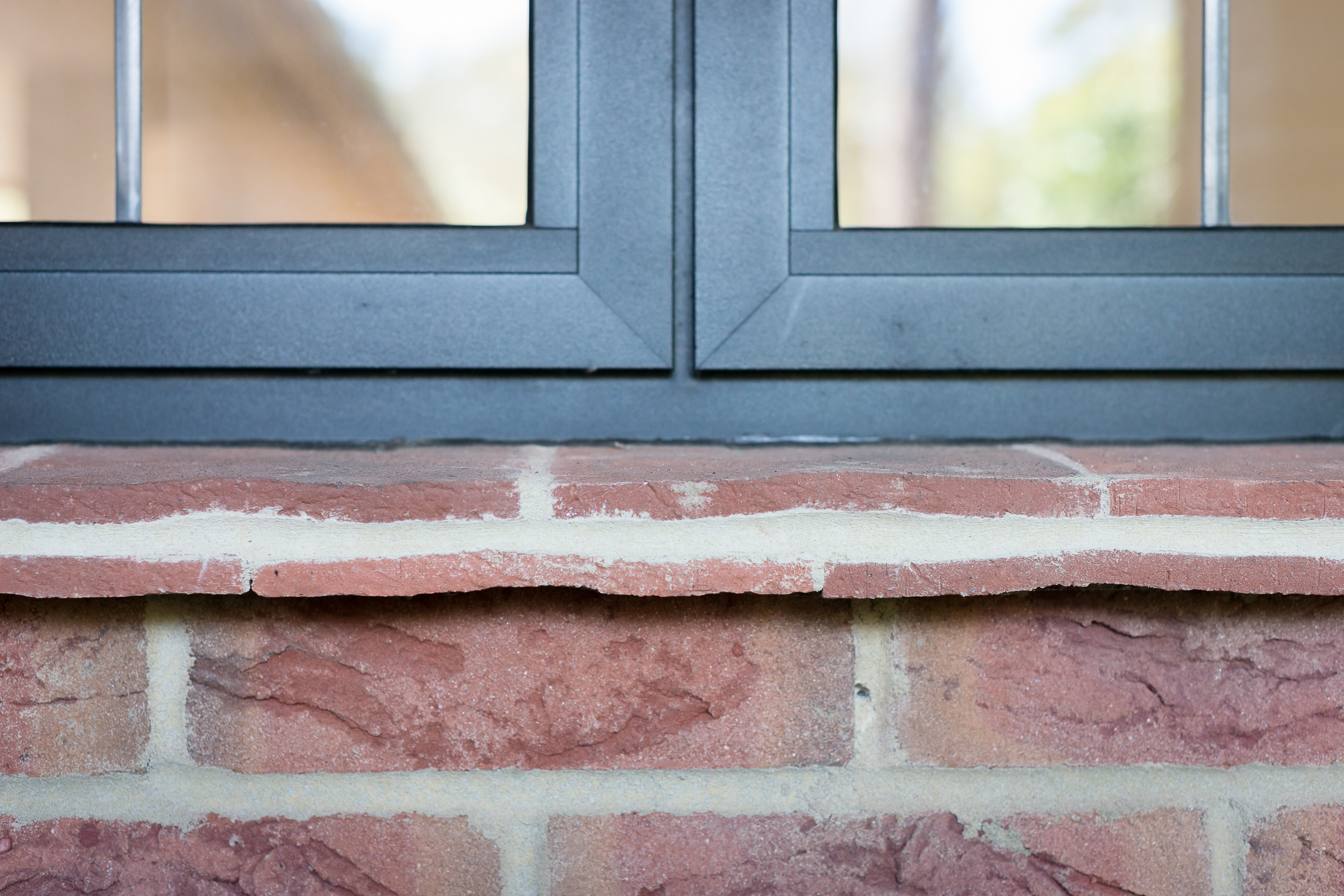 Leaded Light Window with Tiled Window Ledge