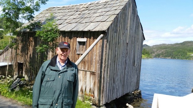 På Fjelberg står framleis dette sjøhuset, som oldefar til Donald Blockhus truleg budde i ein periode kring 1860.