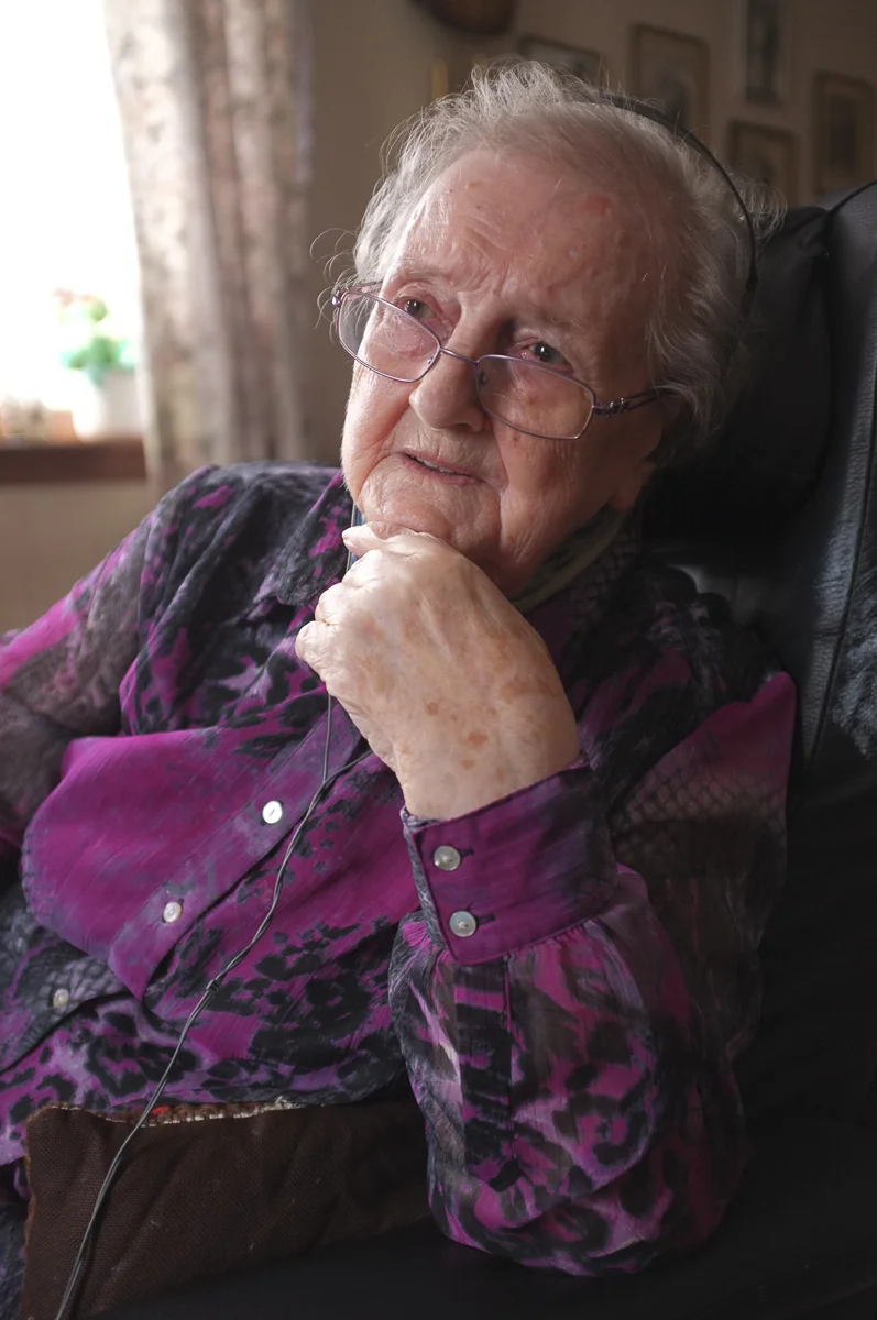 Snart 96 år, men like klar i hovudet. (Foto: Kristen Børje Hus)