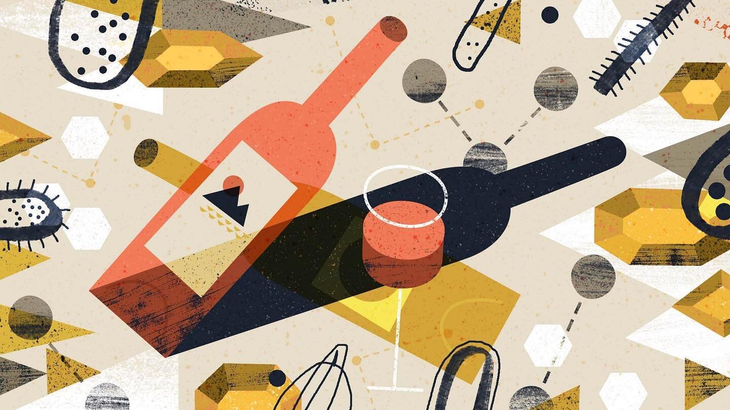 &ldquo;Wine Sulfites and Why People Argue About Them - Used as a preservative since ancient times, sulfur has become contentious.&rdquo; New illustration for @pixwine 🍷
.
.
.
#newart #editorial #wine #illustration #design #DanteTerzigni