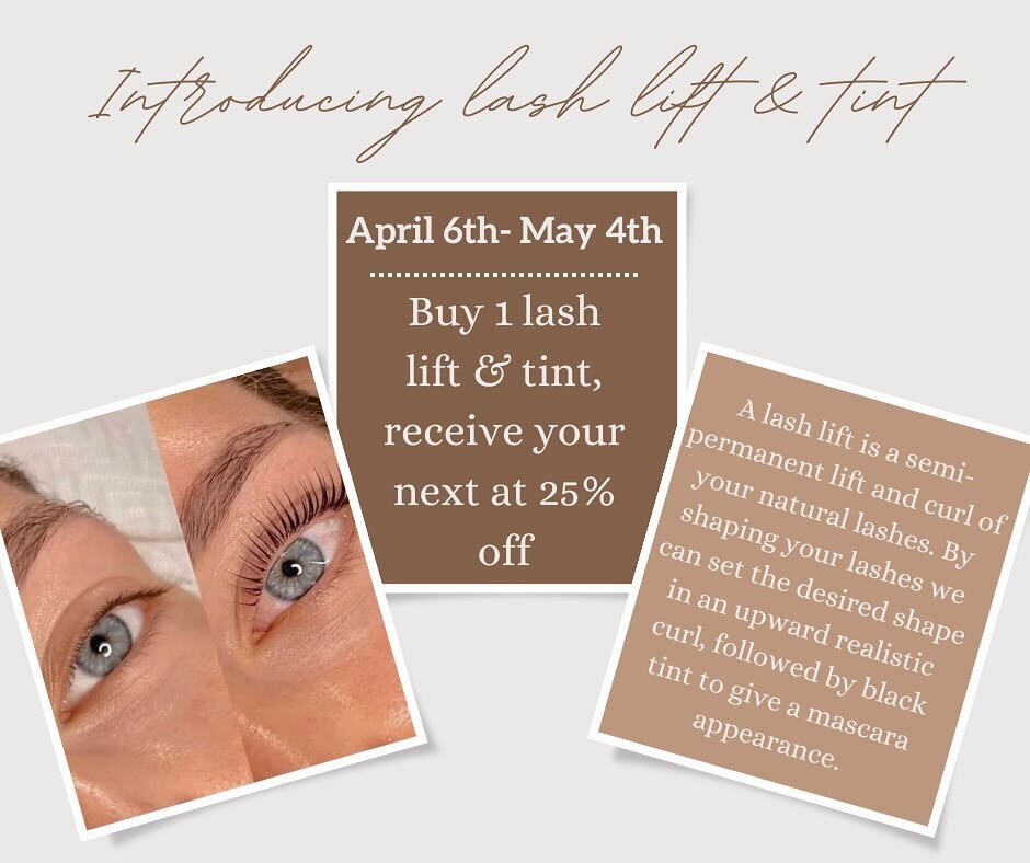 Enhance your natural lashes with our brand new service at Avant! Book online or call us and mention the BOGO 25% discount on lash lifts and tints when you come in.