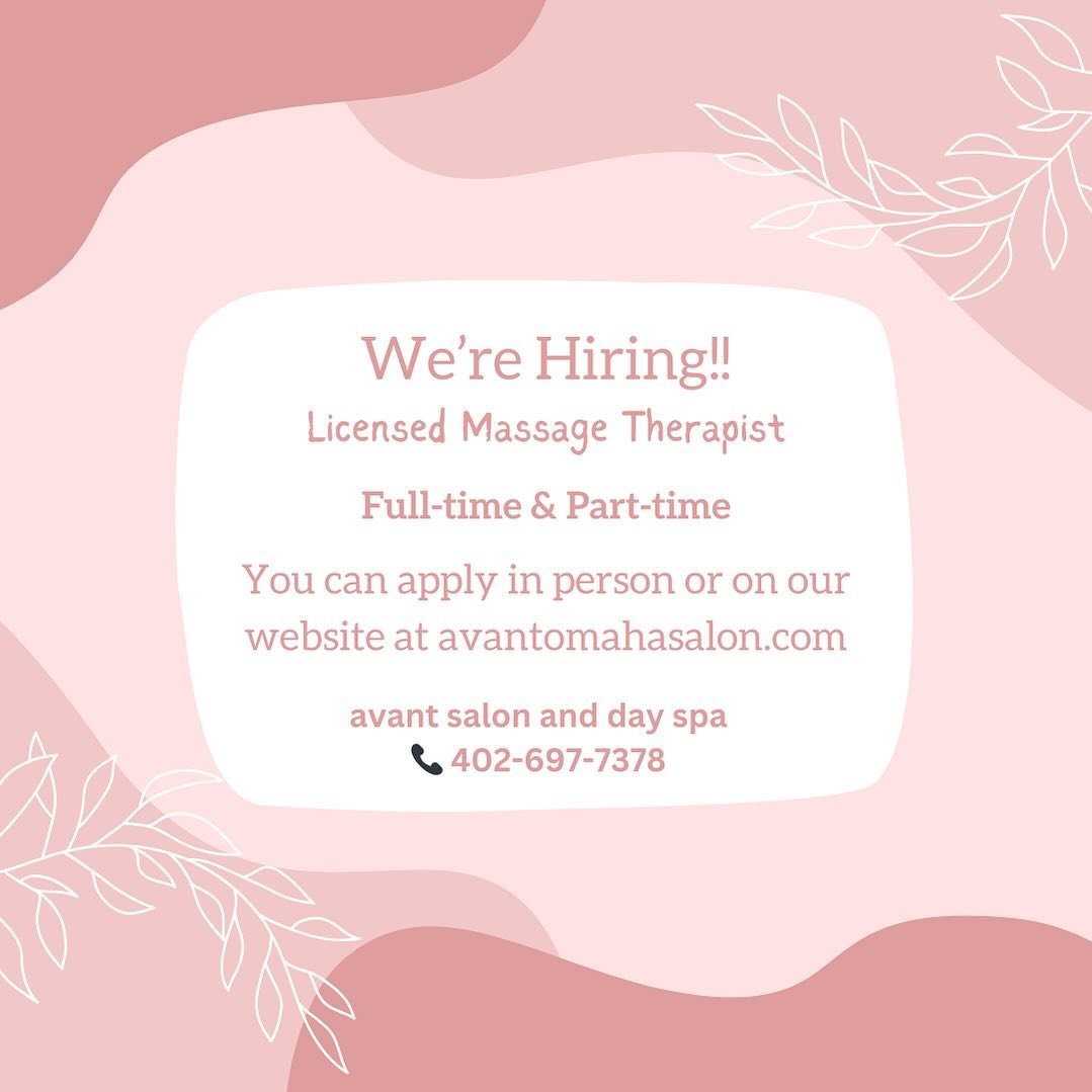 Come join our team! You can apply in person or on our website under the jobs tab!