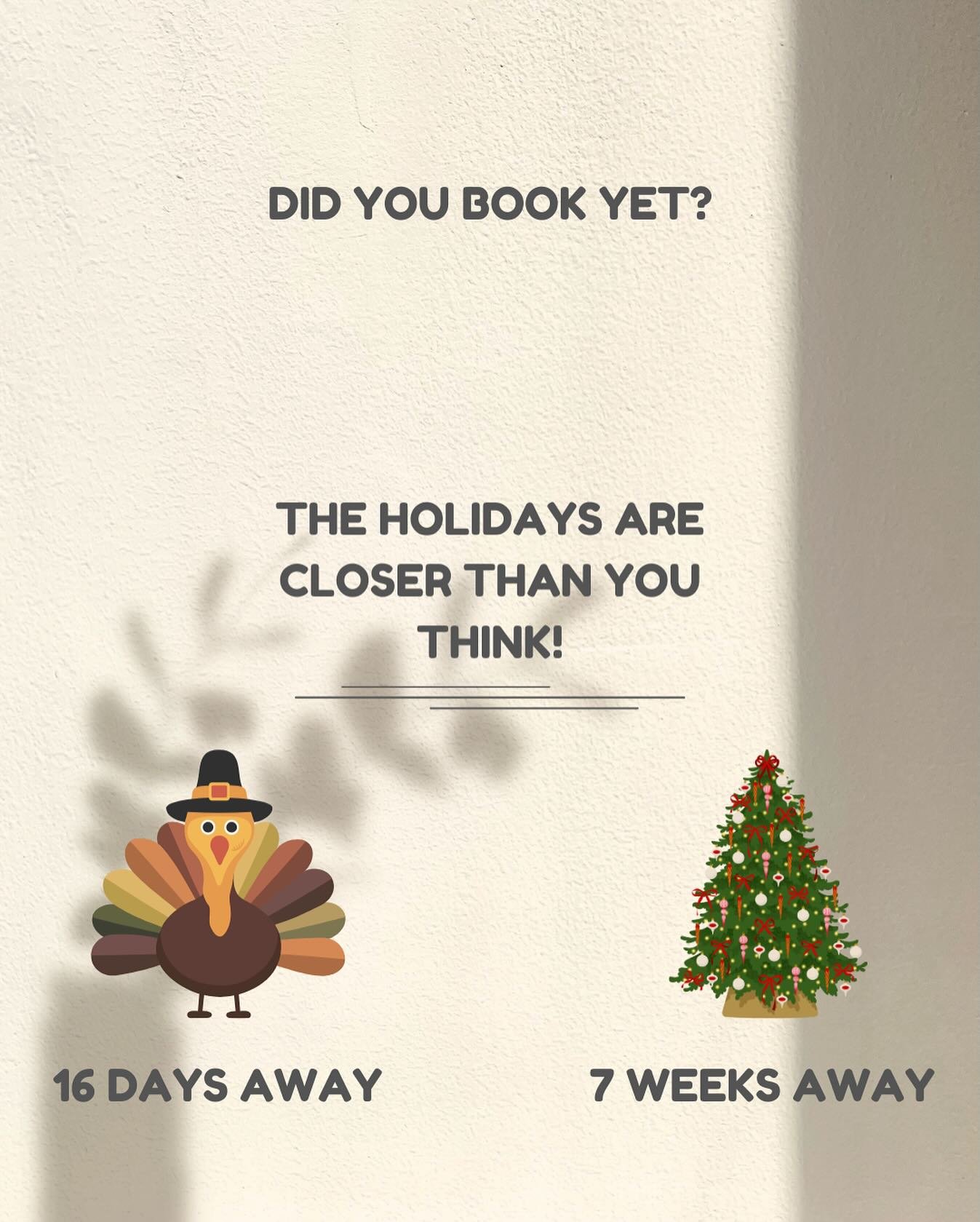 The holidays will be here before you know it! Treat yourself this season and make sure you&rsquo;re looking your best &mdash; appointments are filling fast! 🎄💆&zwj;♀️