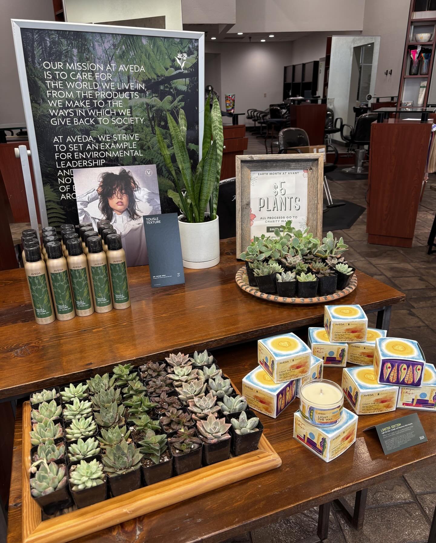 Earth Month at Avant! 🌎

&bull;We are selling plants at the front for $5 each all proceeds go to charity water!
&bull; We also have our limited edition Earth month candles for purchase and all proceeds go to Charity Water! 

Lots of different option