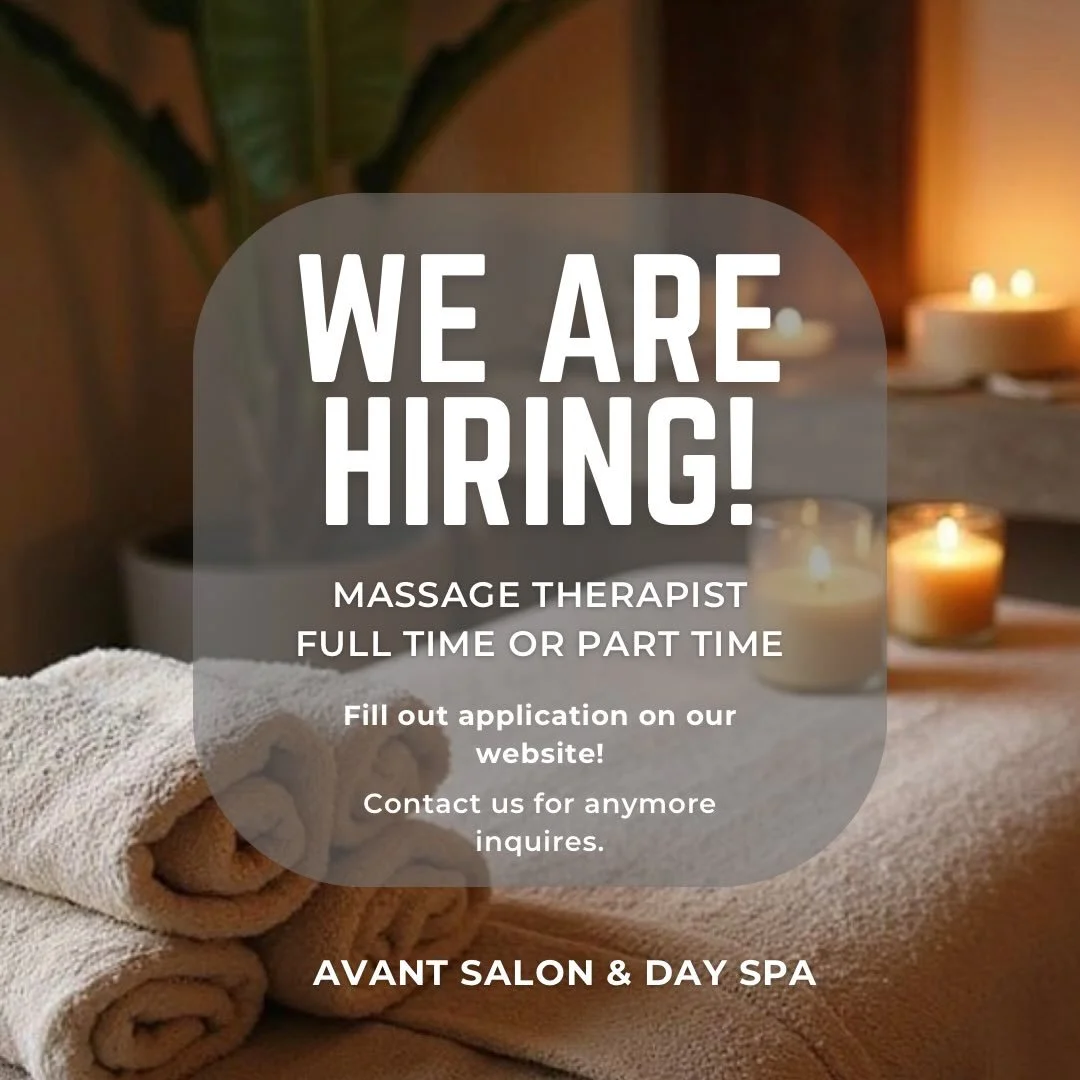 We are hiring for a Message Therapist!!! 🚨

Fill out the application online and contact us if you have any questions!!