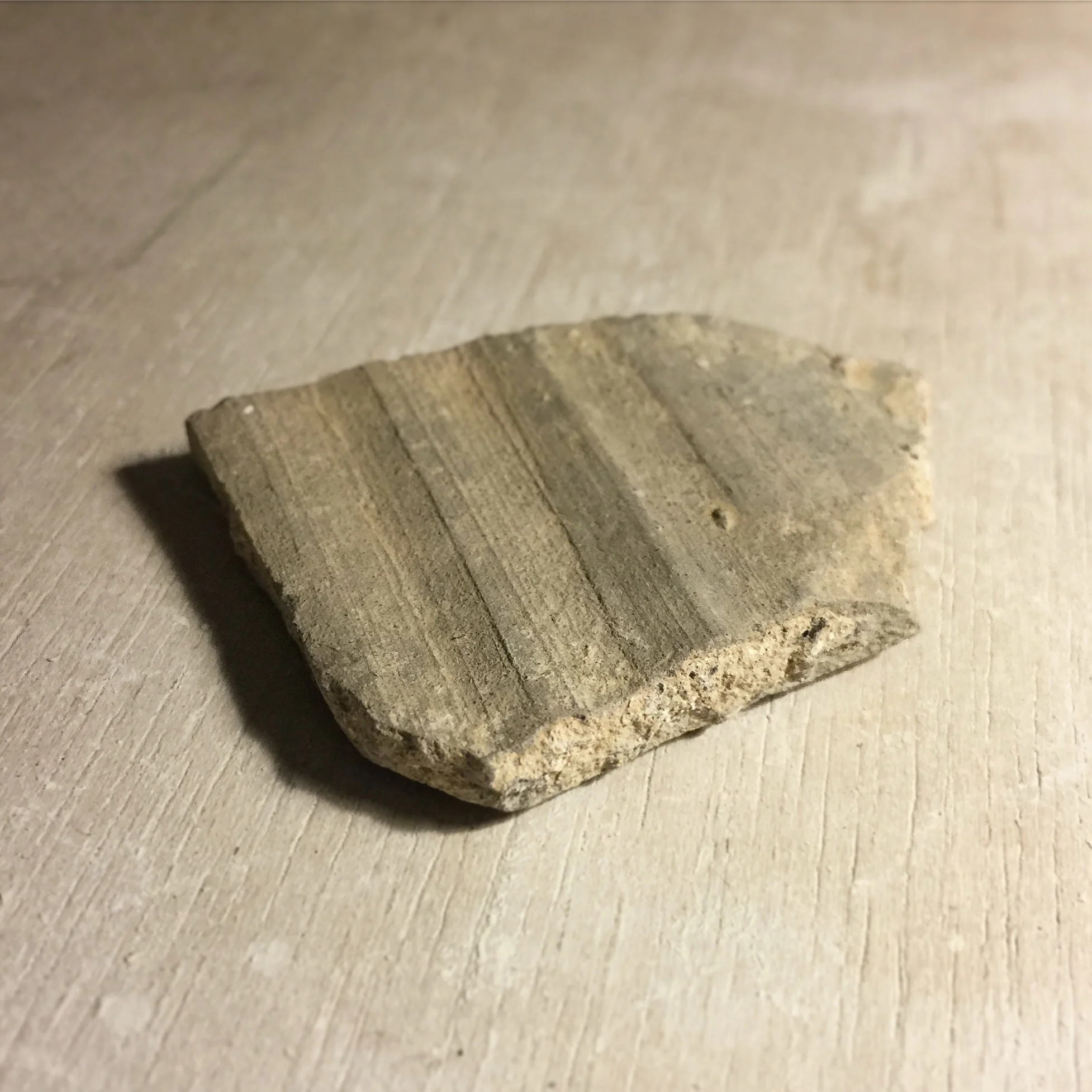 Pottery shard, circa 8th century Qasr Mushatta Found while on an adventure with Bashar from A Map and a Lens